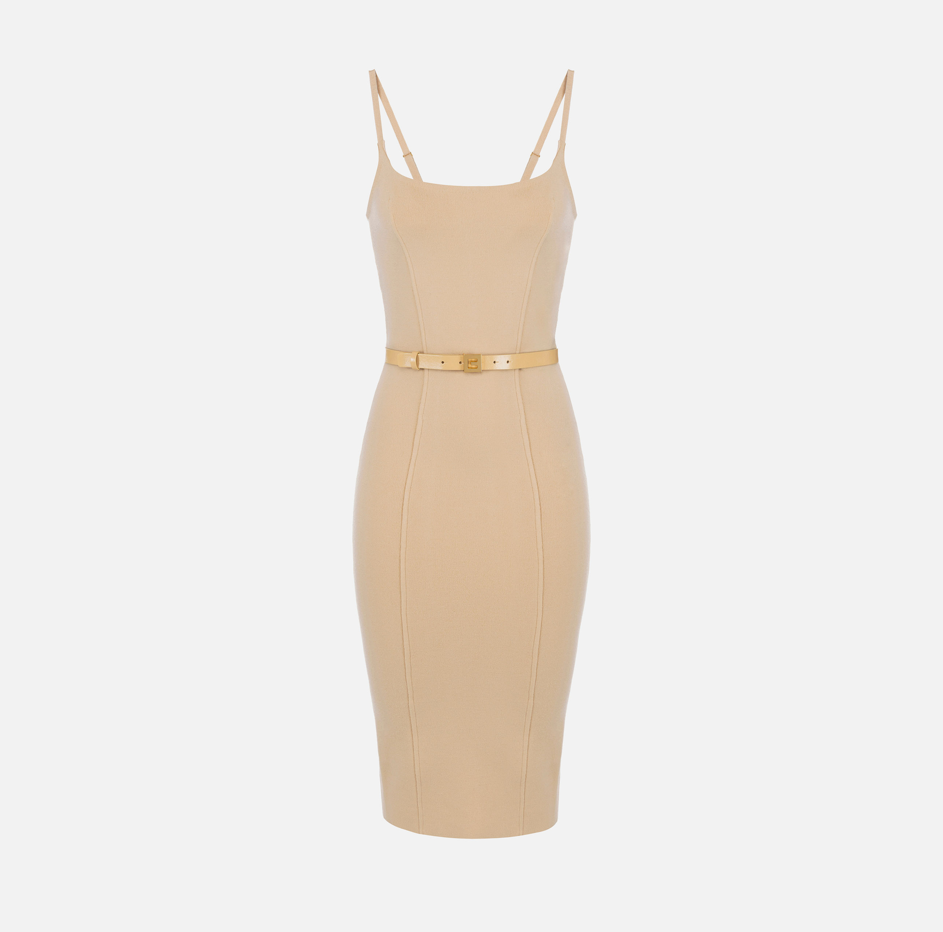 Vestido de punto roma con cinturón - Elisabetta Franchi