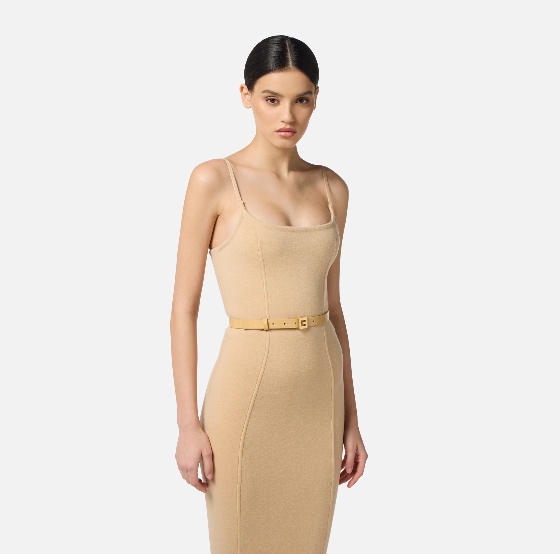 Vestido de punto roma con cinturón - Elisabetta Franchi
