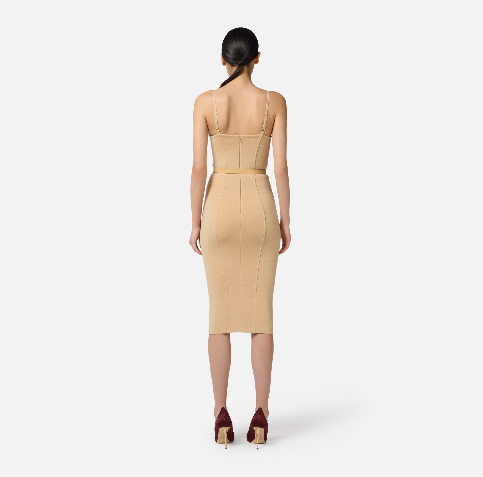 Vestido de punto roma con cinturón - Elisabetta Franchi