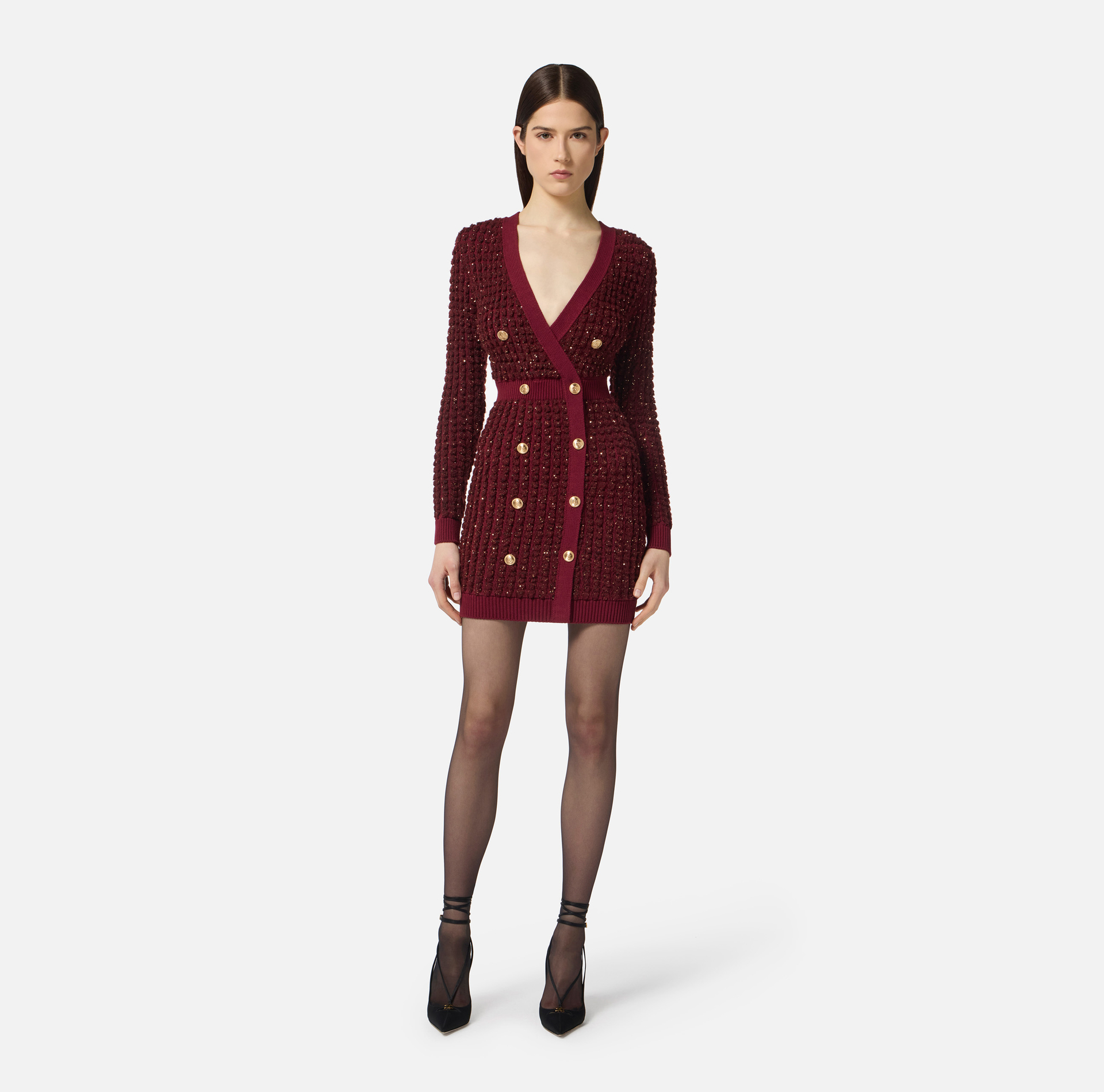 Kleid aus Bouclé mit Pailletten - Elisabetta Franchi