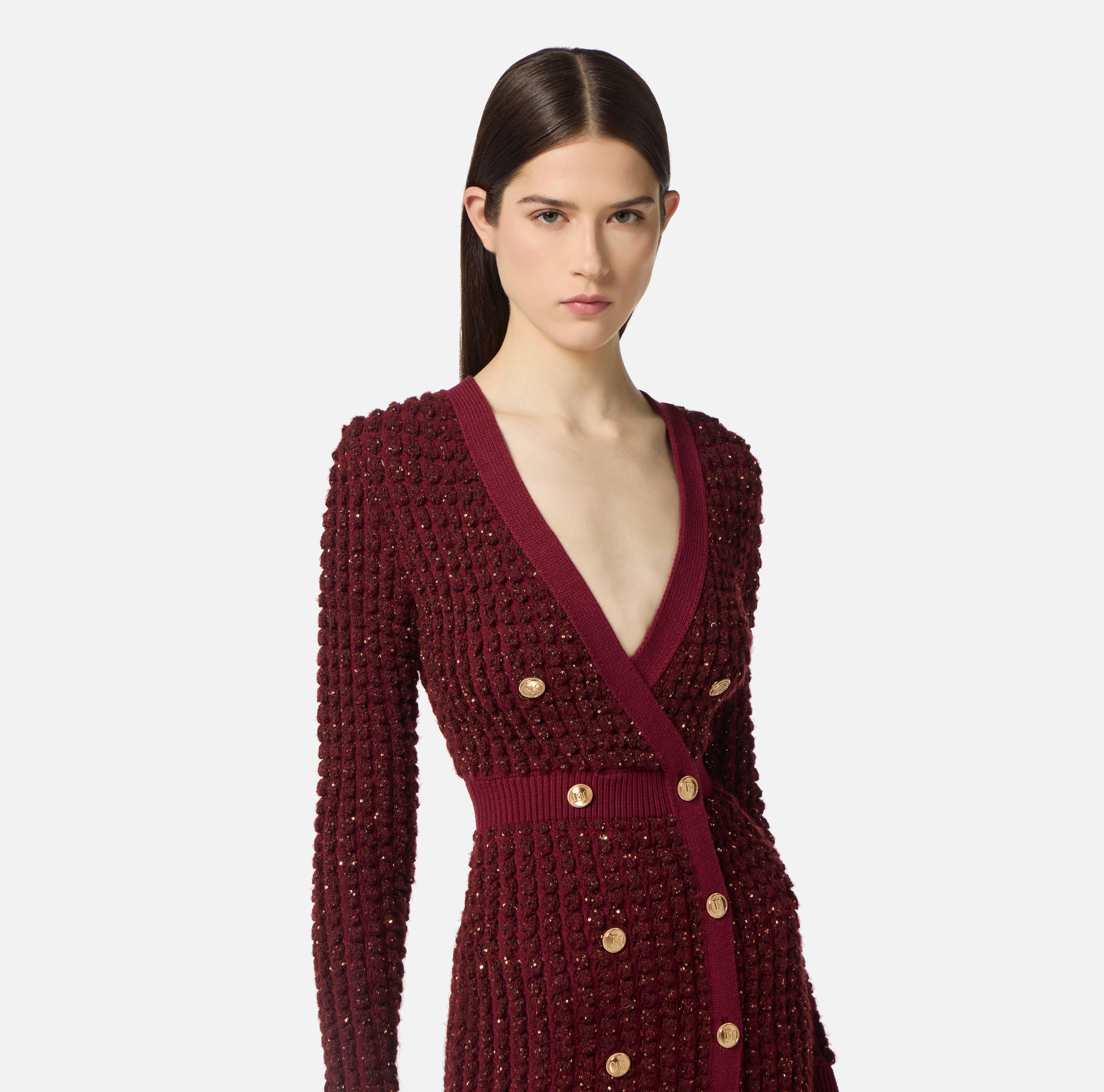 Kleid aus Bouclé mit Pailletten - Elisabetta Franchi