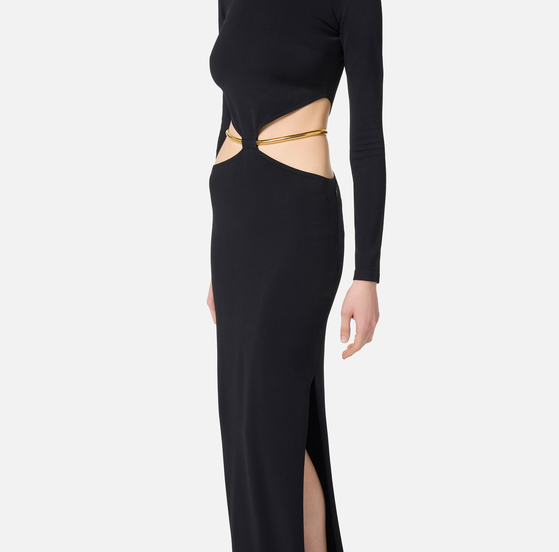 Abito Red Carpet in maglia con snake gioiello - Elisabetta Franchi