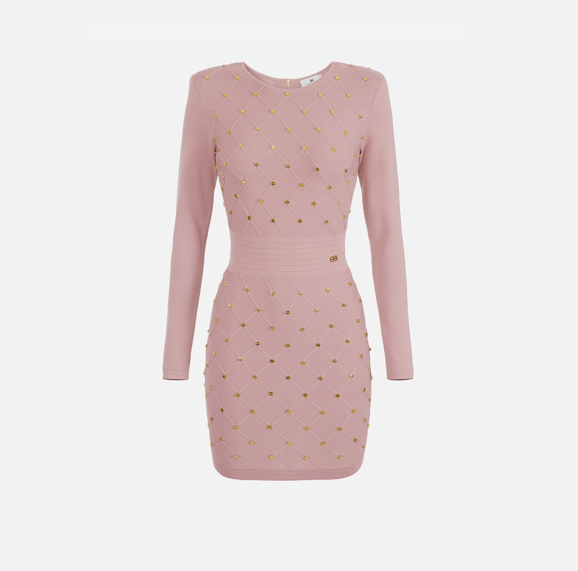 Minikleid aus Strick mit Schmuckdetails - Elisabetta Franchi