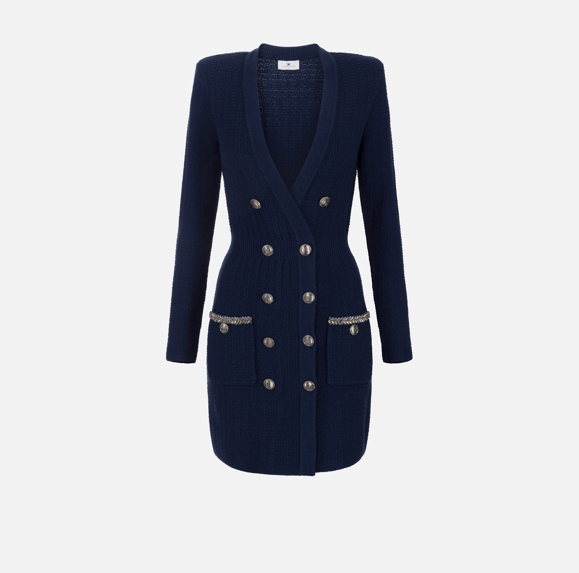 Robe-manteau en laine bouclée avec broderie - ABBIGLIAMENTO - Elisabetta Franchi