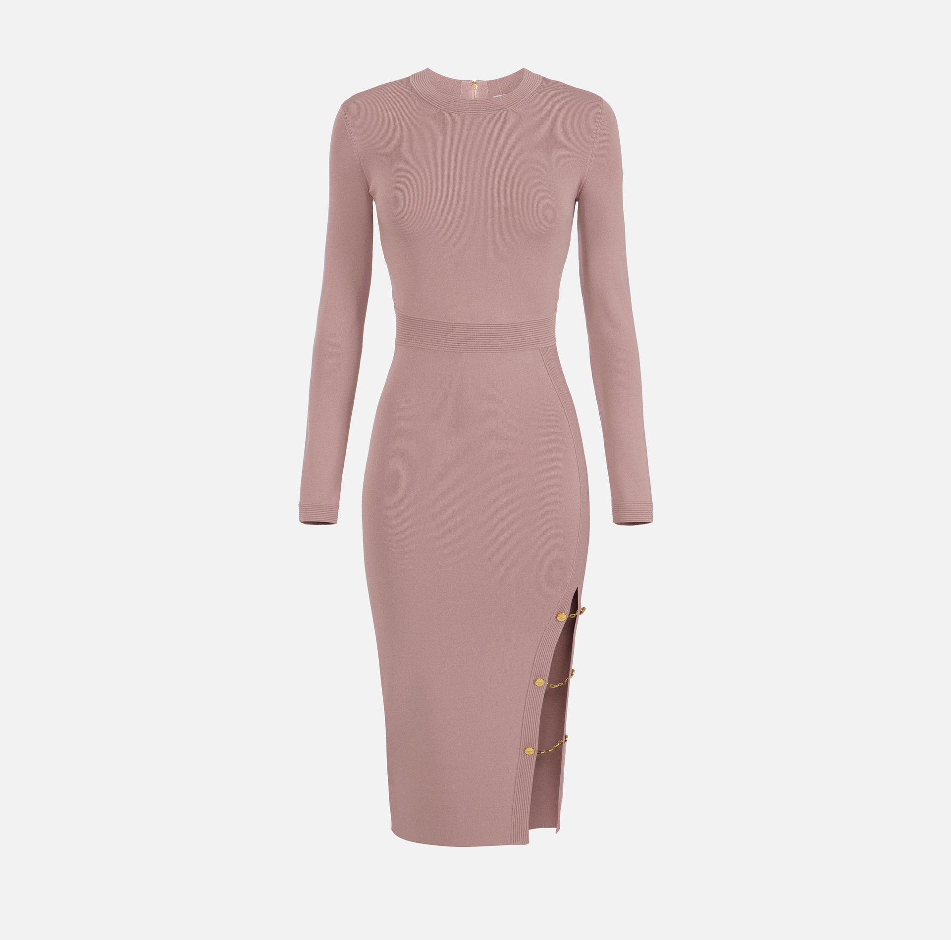 Strickkleid aus Viskose mit Schmuck-Manschettenknöpfen - Elisabetta Franchi