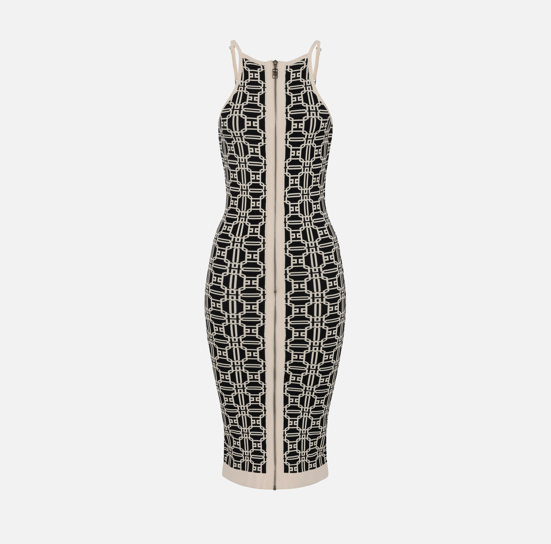 Abito midi logo jacquard - Elisabetta Franchi