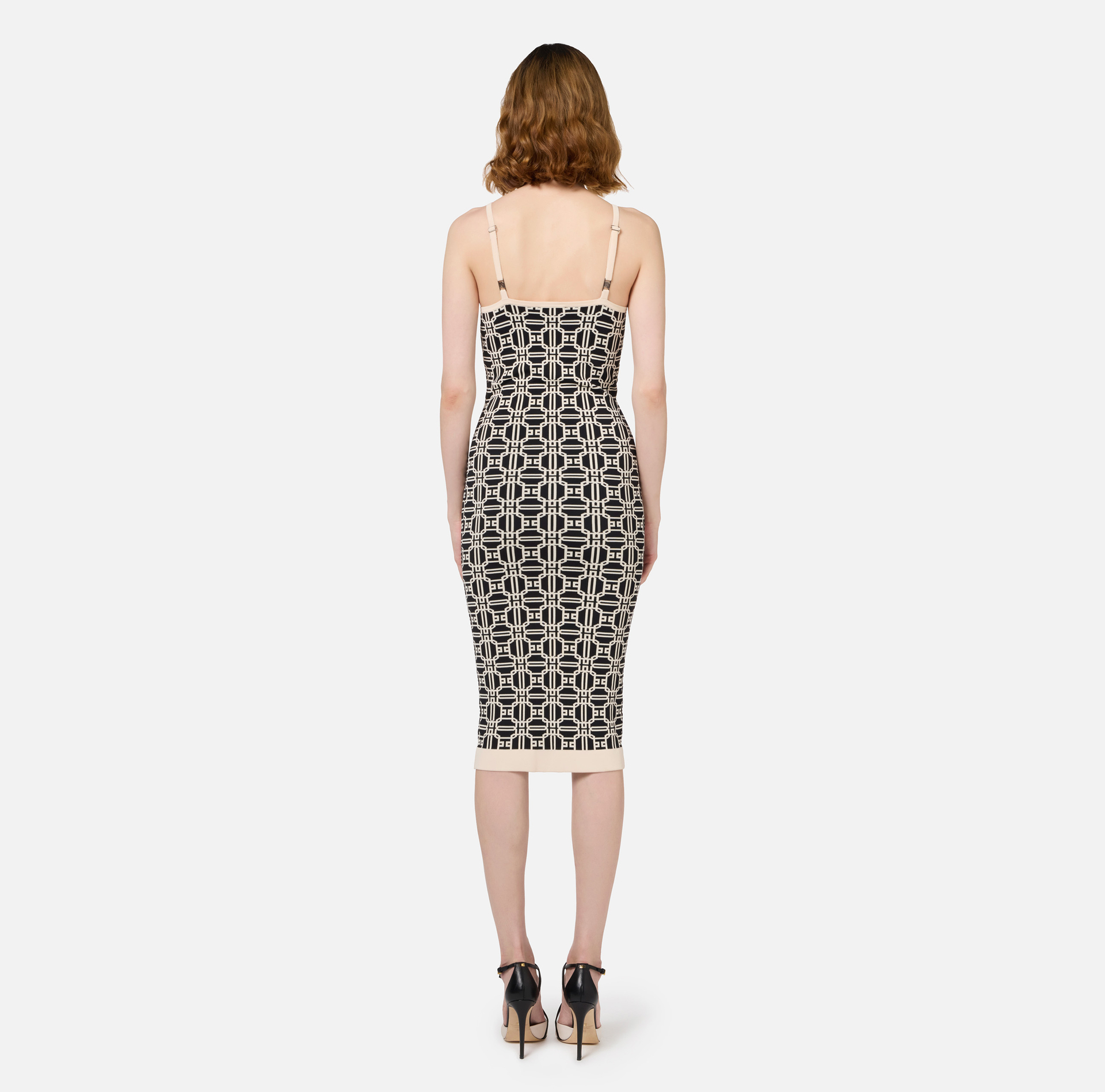 Abito midi logo jacquard - Elisabetta Franchi