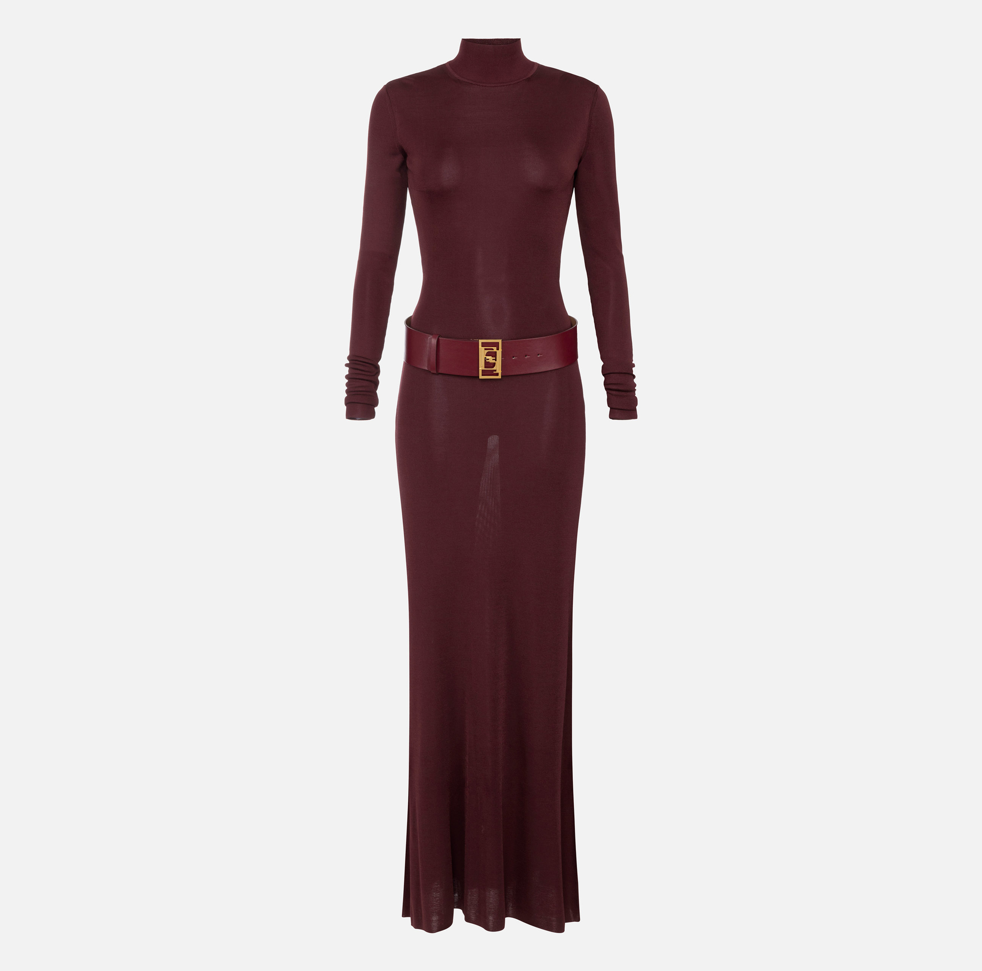 Robe Red Carpet en viscose brillante avec ceinture - ABBIGLIAMENTO - Elisabetta Franchi