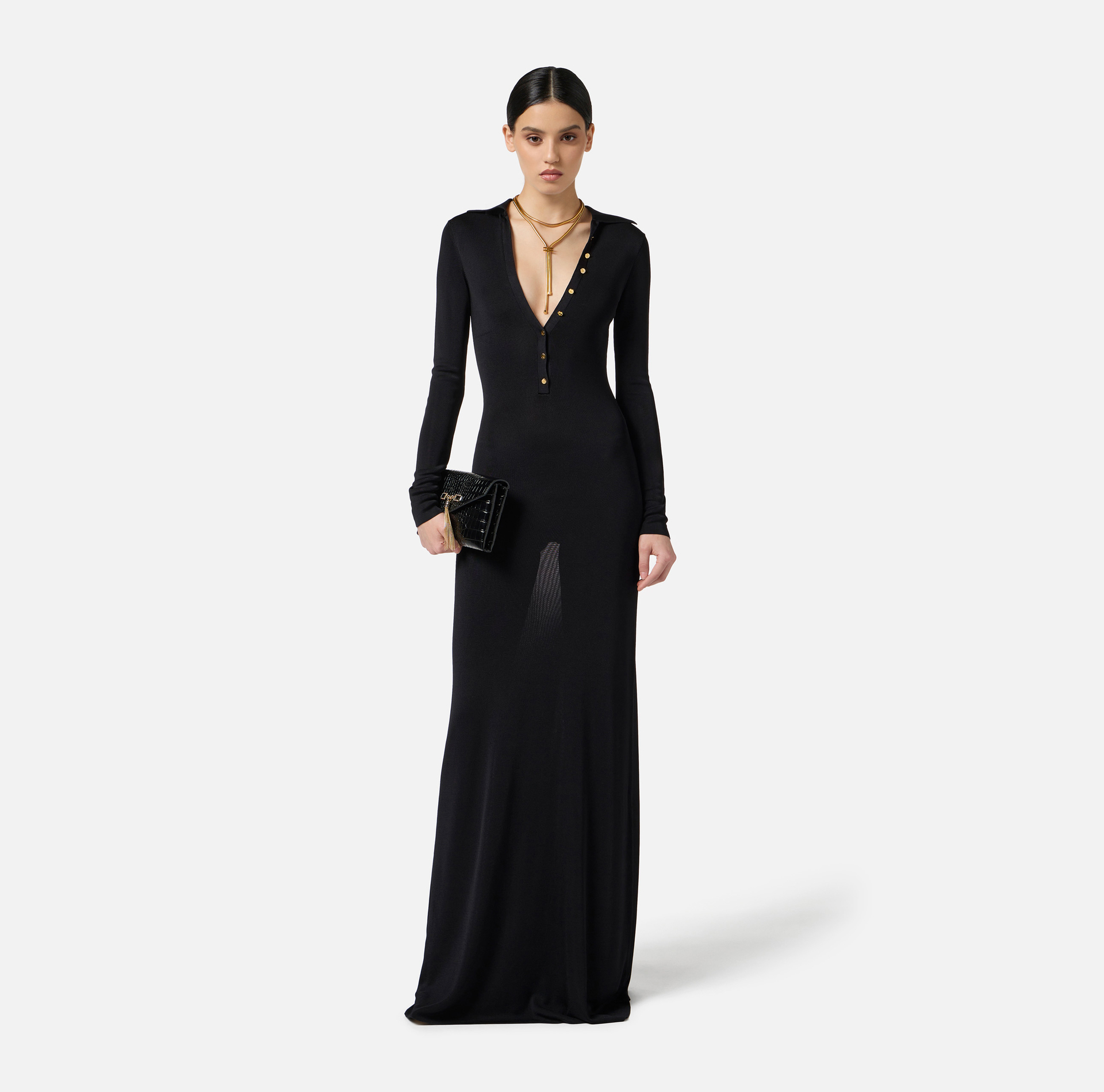Red Carpet dress in viscose fabric - Elisabetta Franchi