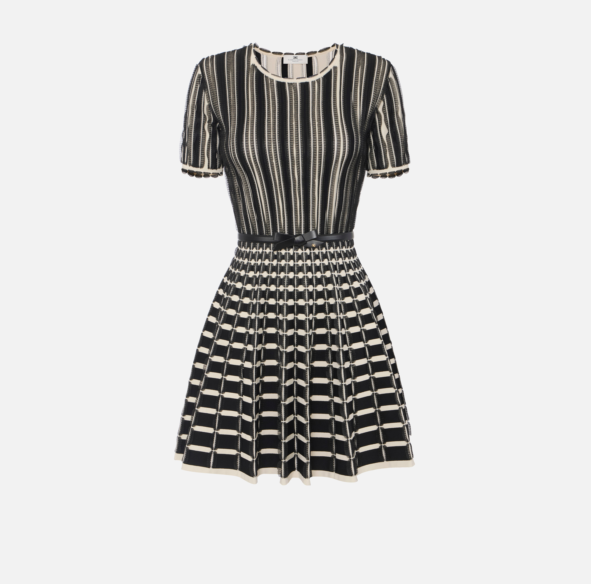Viscose dress with micro-ruffles - Elisabetta Franchi