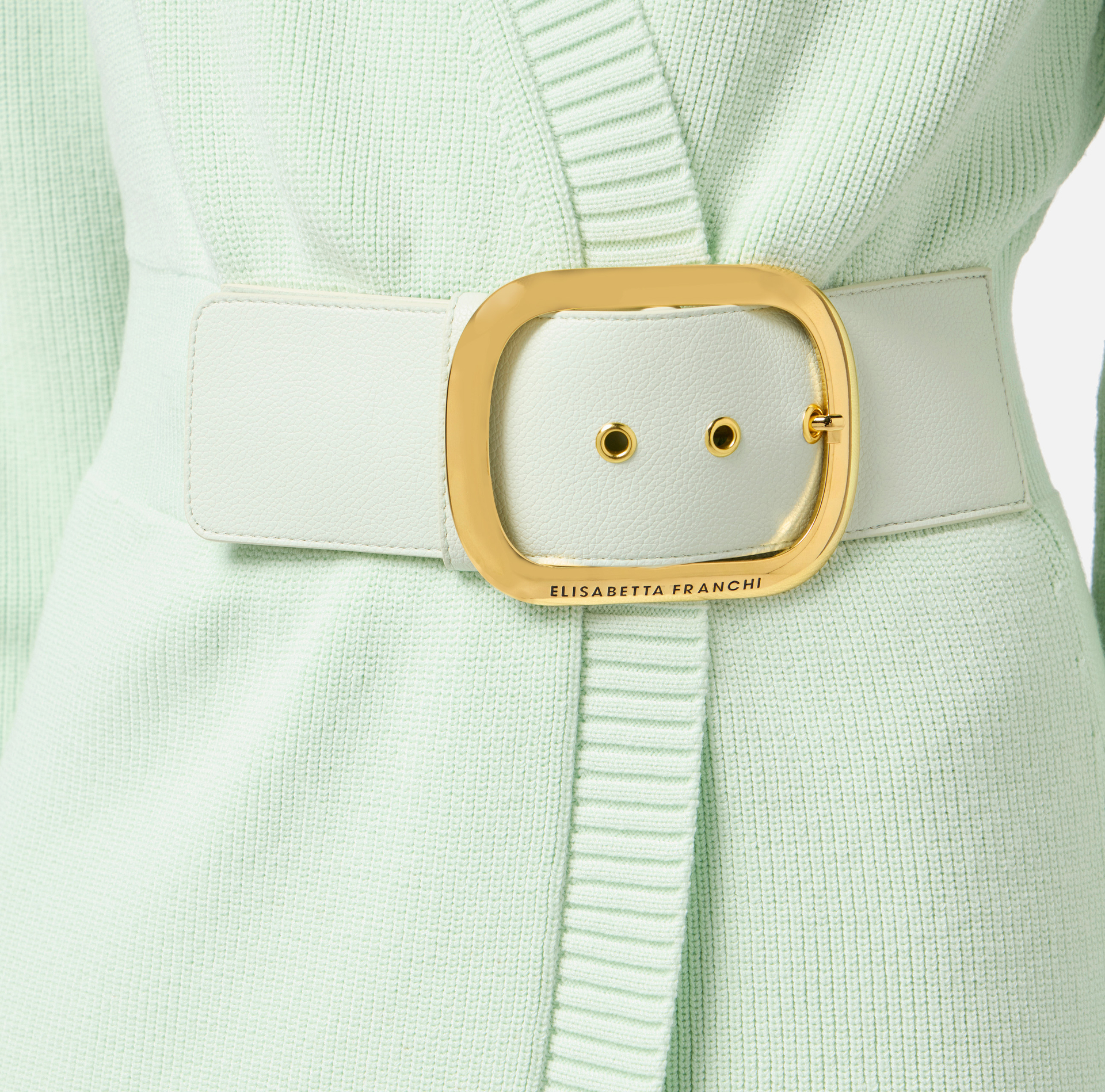 Viscose coat dress with maxi buckle - Elisabetta Franchi