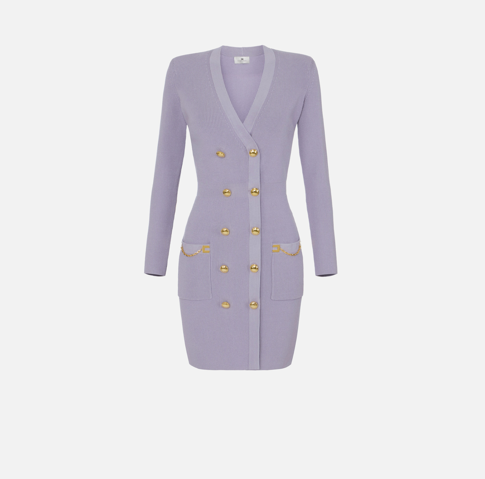 Robe en tricot avec boutons bijoux - Elisabetta Franchi