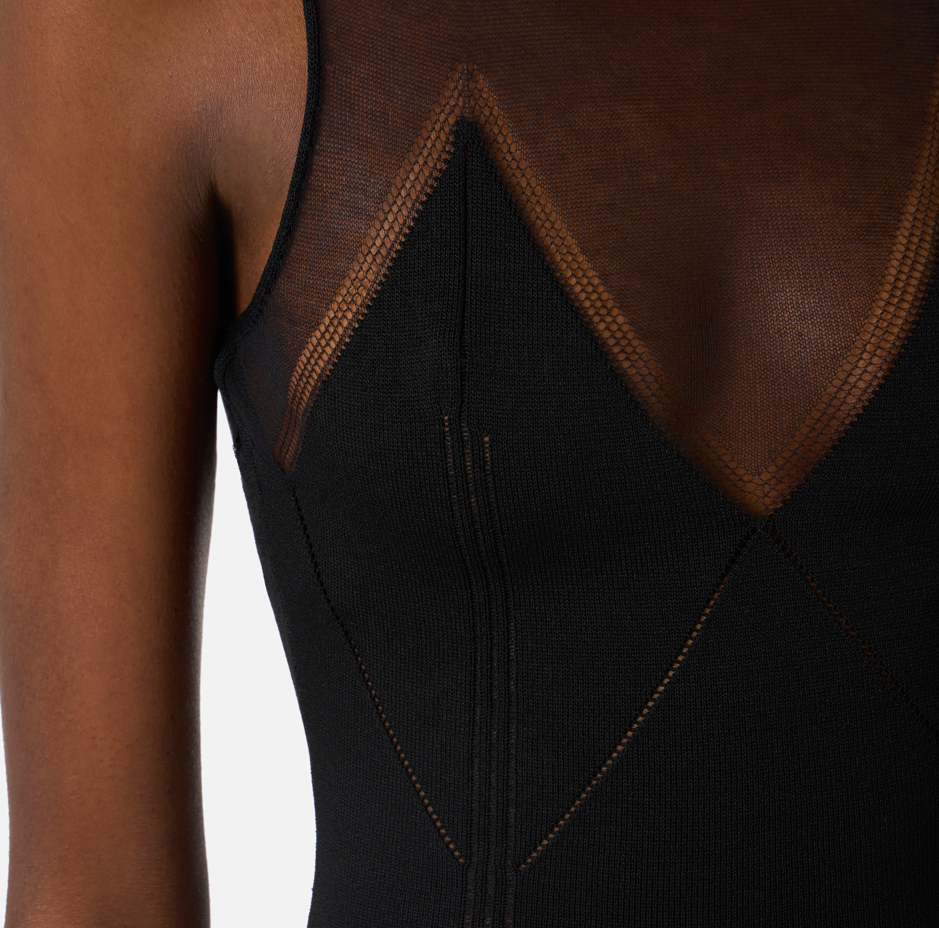 Knit dress with transparency details | Elisabetta Franchi