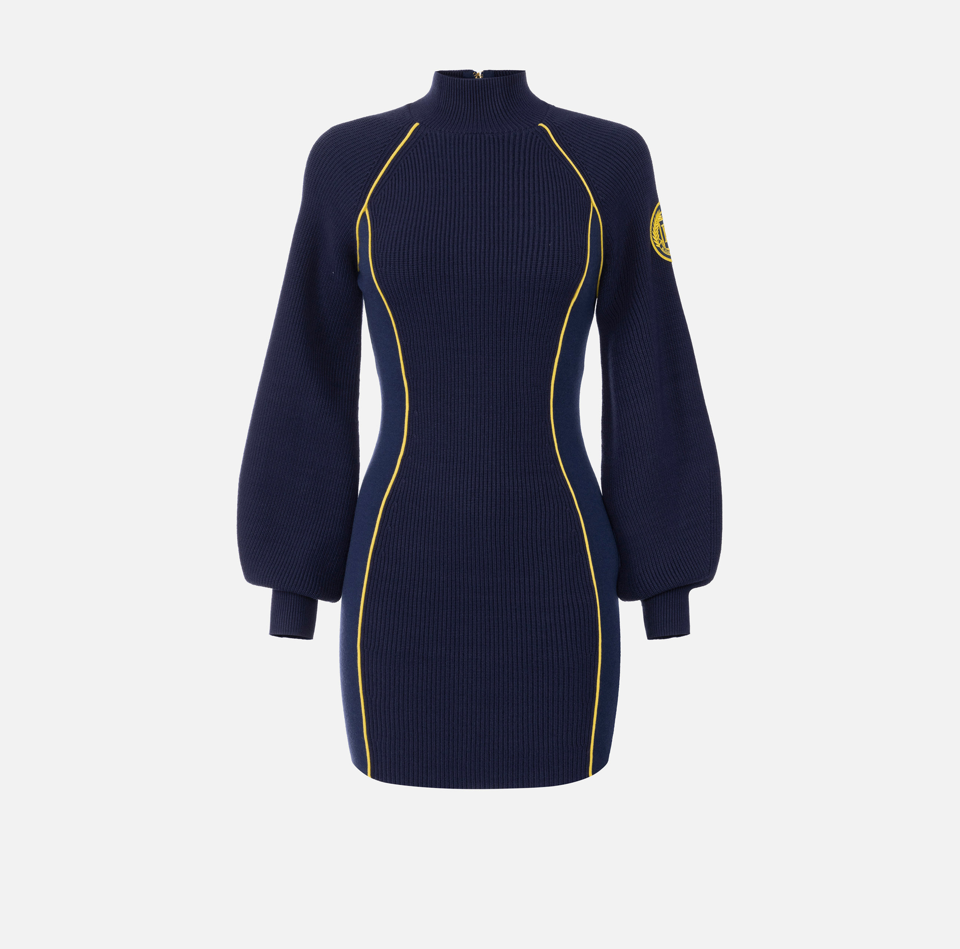 Miniabito in viscosa con patch logo - ABBIGLIAMENTO - Elisabetta Franchi