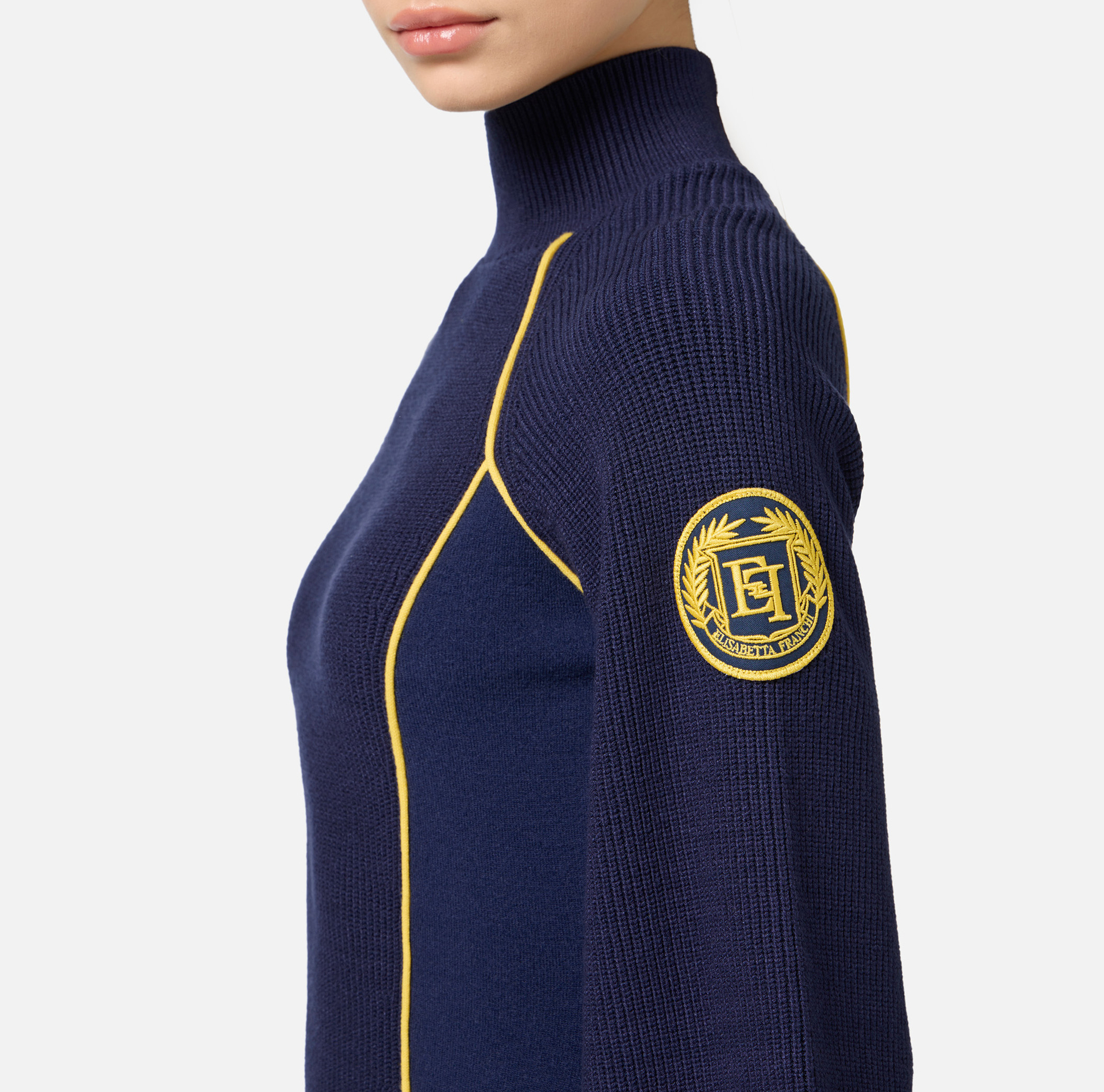 Miniabito in viscosa con patch logo - Elisabetta Franchi