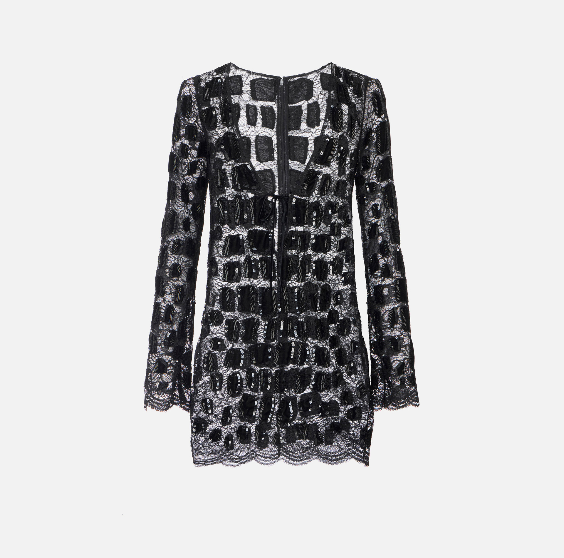 Tulle dress with coconut embroidery - Elisabetta Franchi