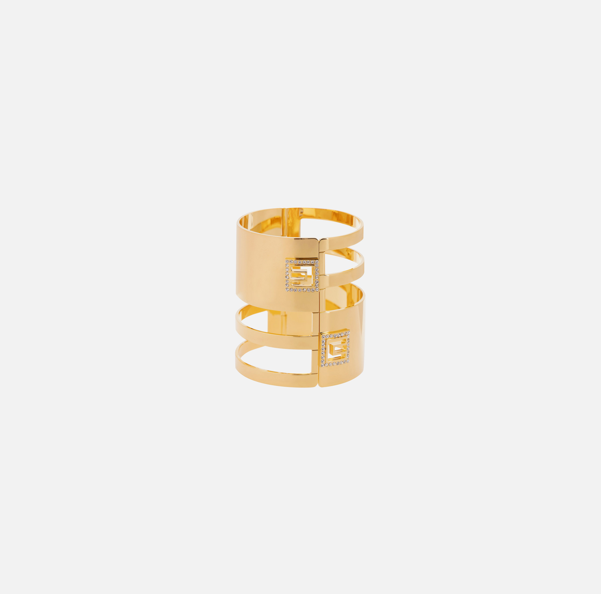Brass bracelet with logo and rhinestones - ACCESSORI - Elisabetta Franchi