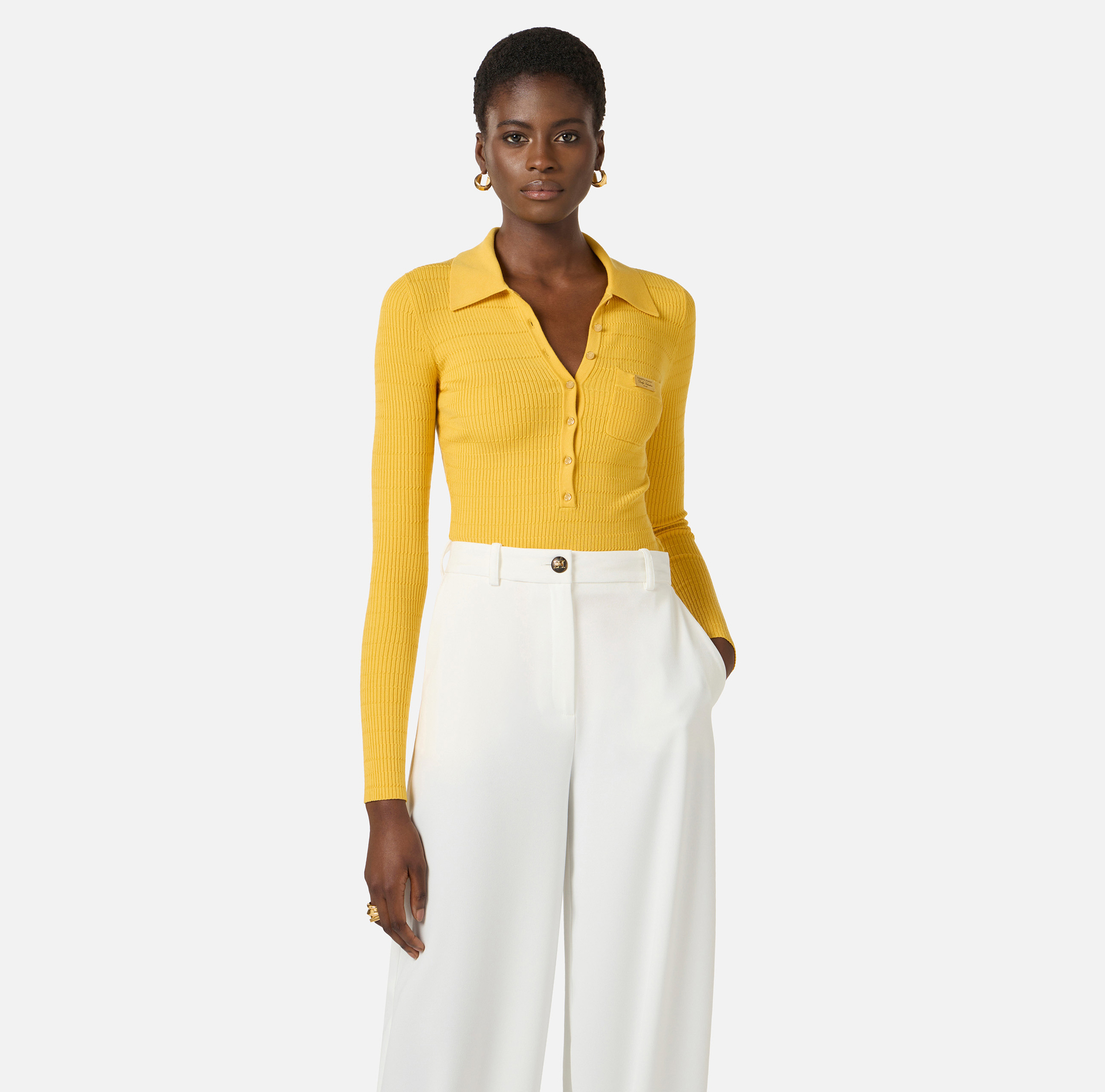 Micro-braided knit bodysuit - Elisabetta Franchi