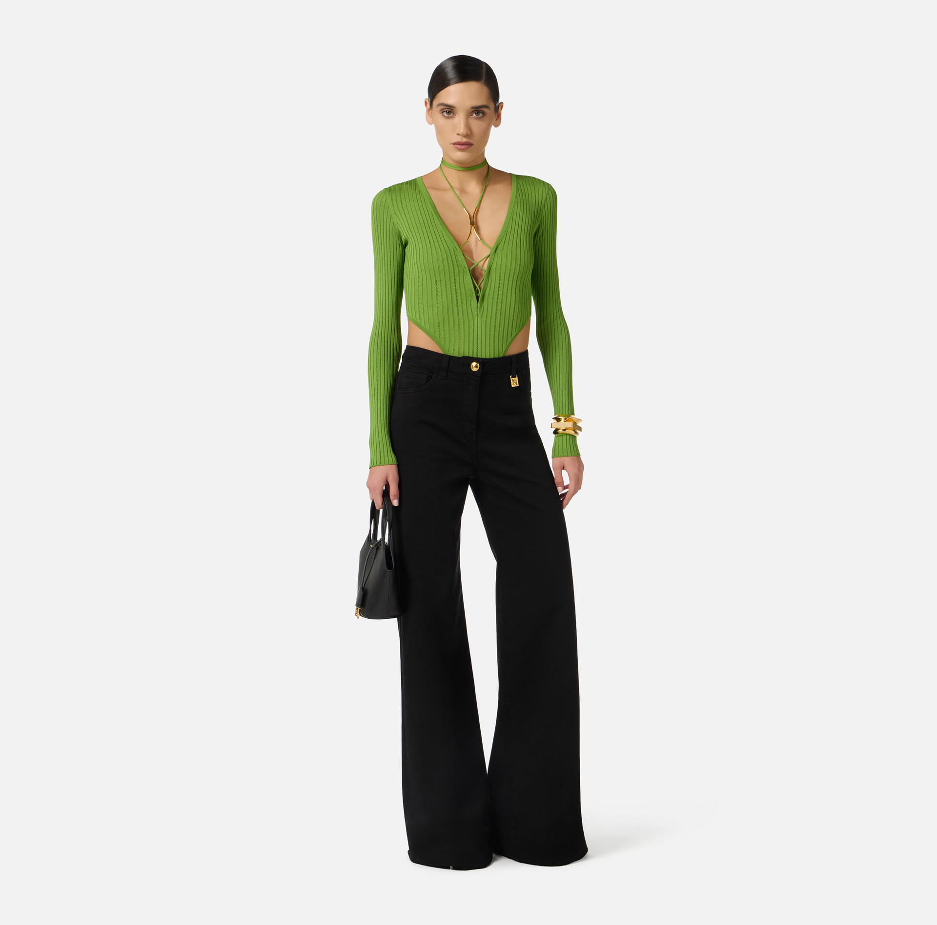 Knit bodysuit with jewel detail | Elisabetta Franchi