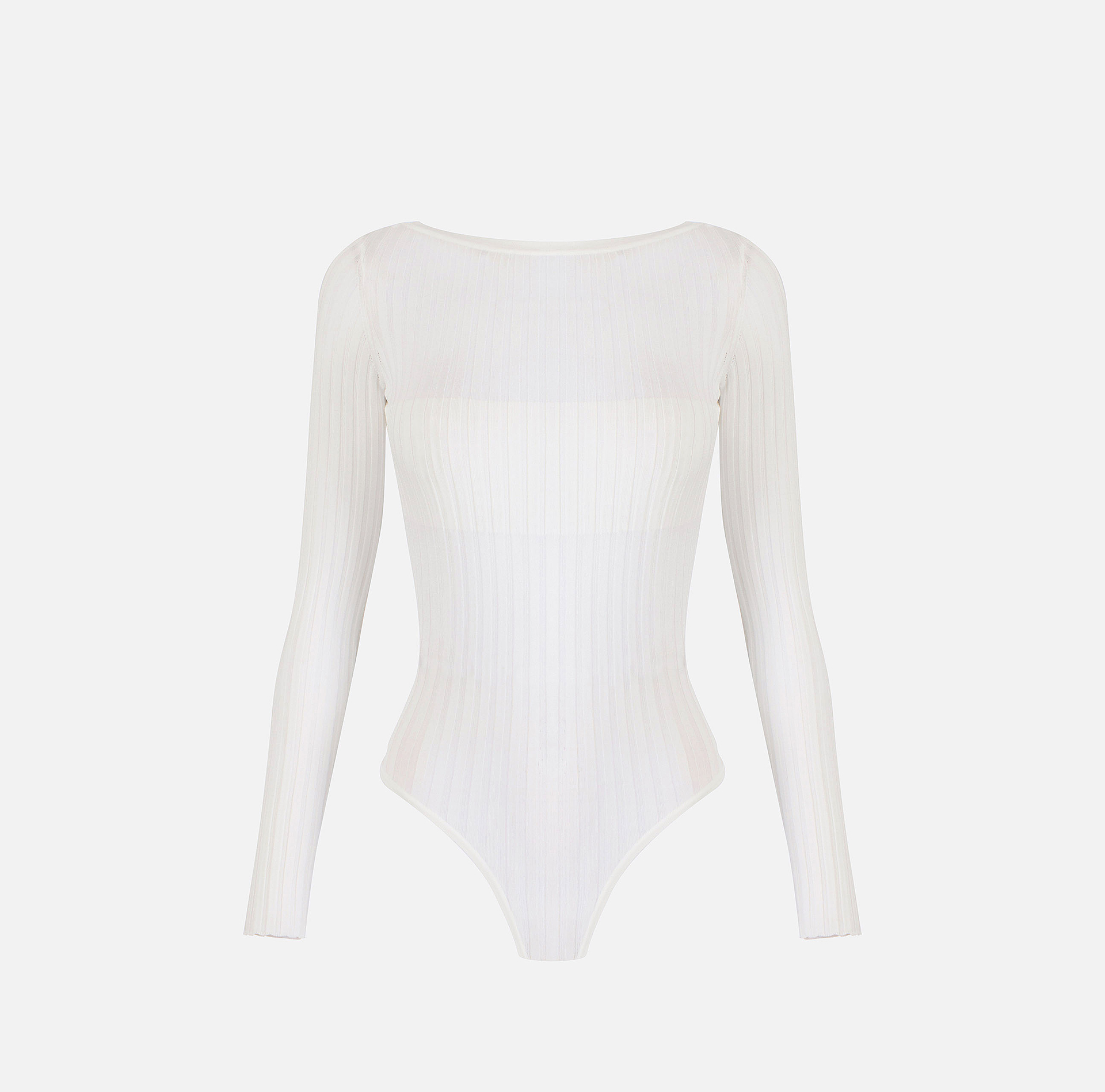 Body in maglia con trasparenze