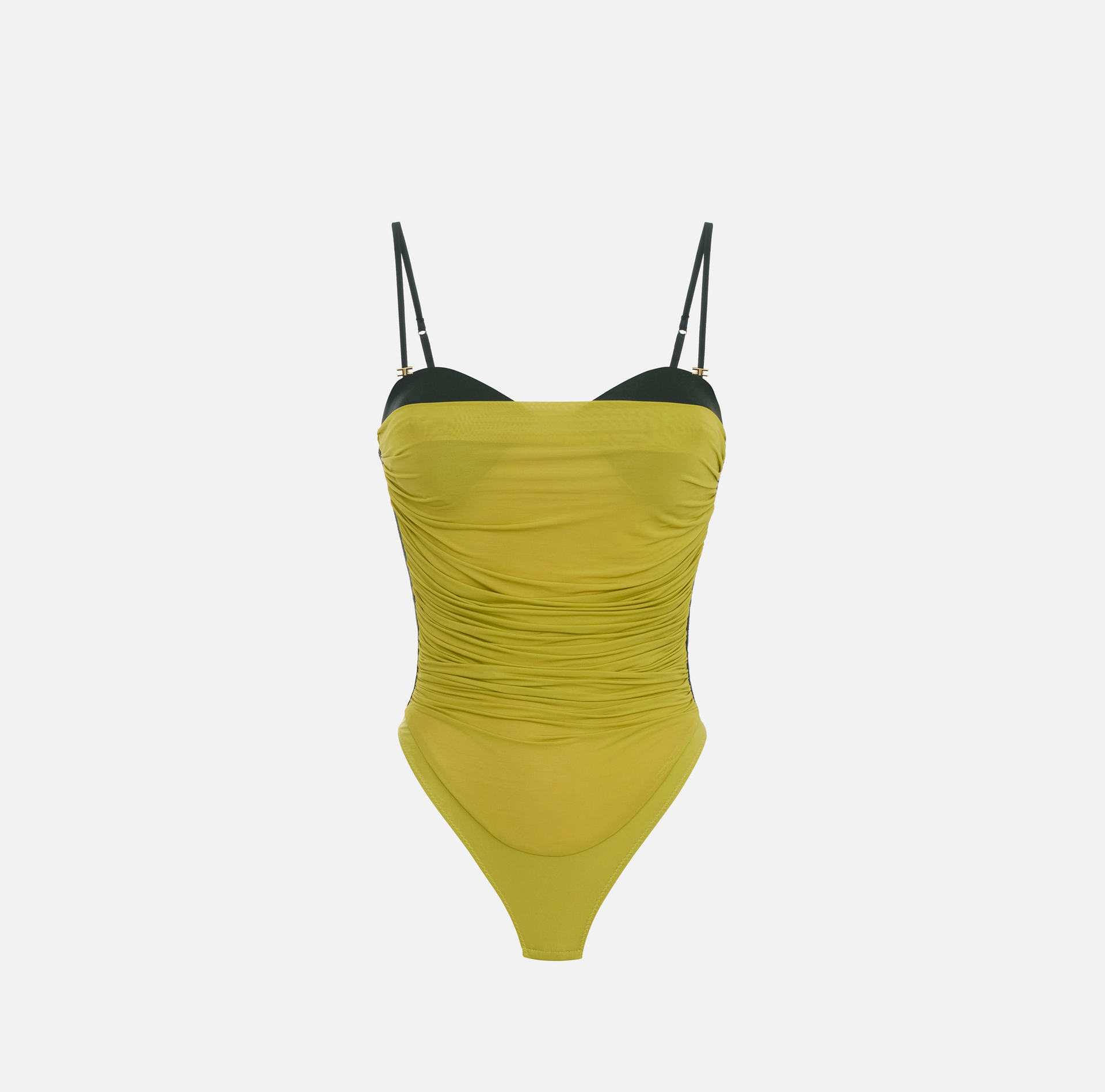 Body de punto elástico con drapeados - Elisabetta Franchi