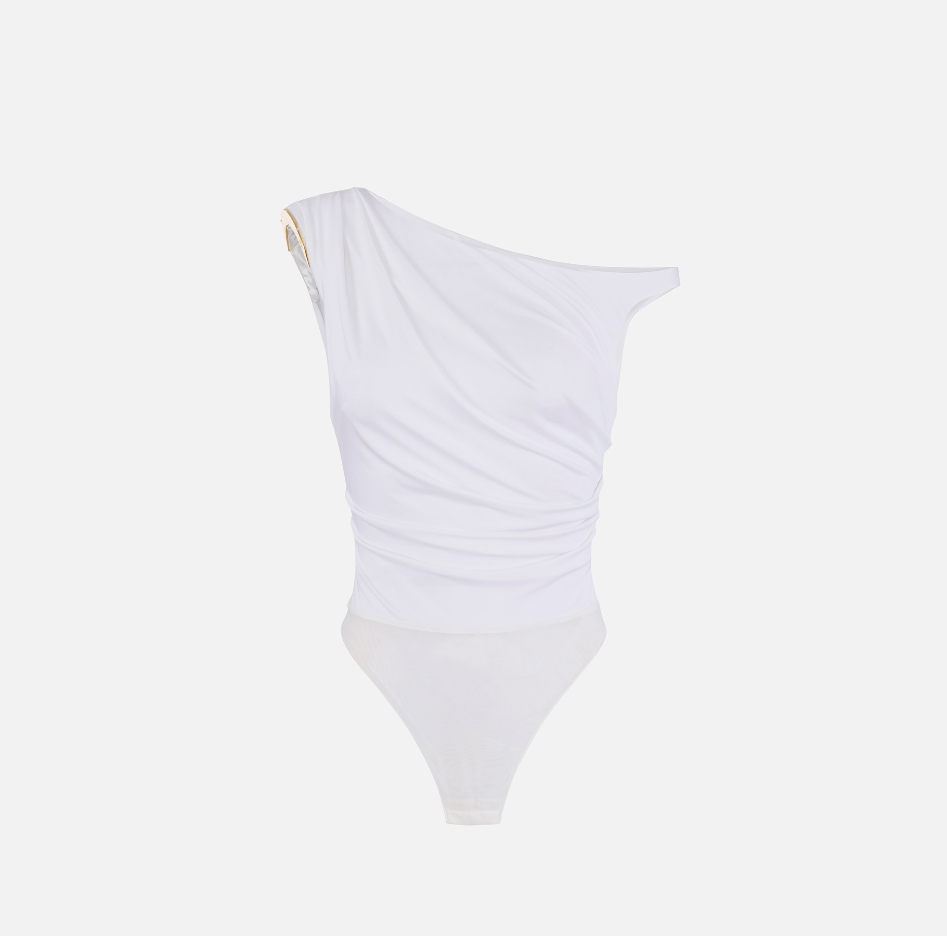 Body in jersey con spalla gioiello