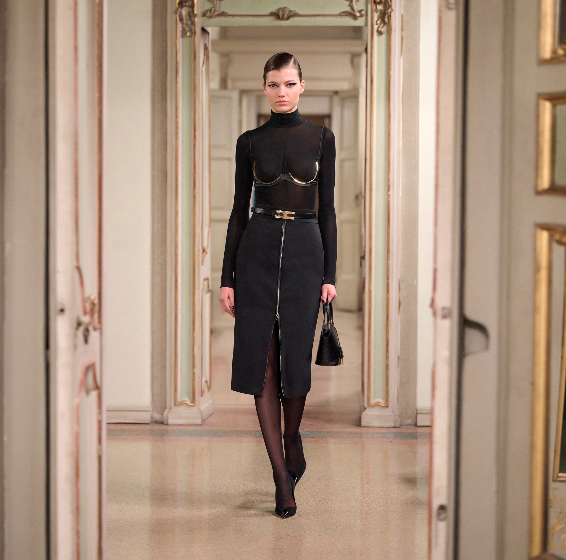 Bodysuit in jersey fabric with jewel details - Elisabetta Franchi