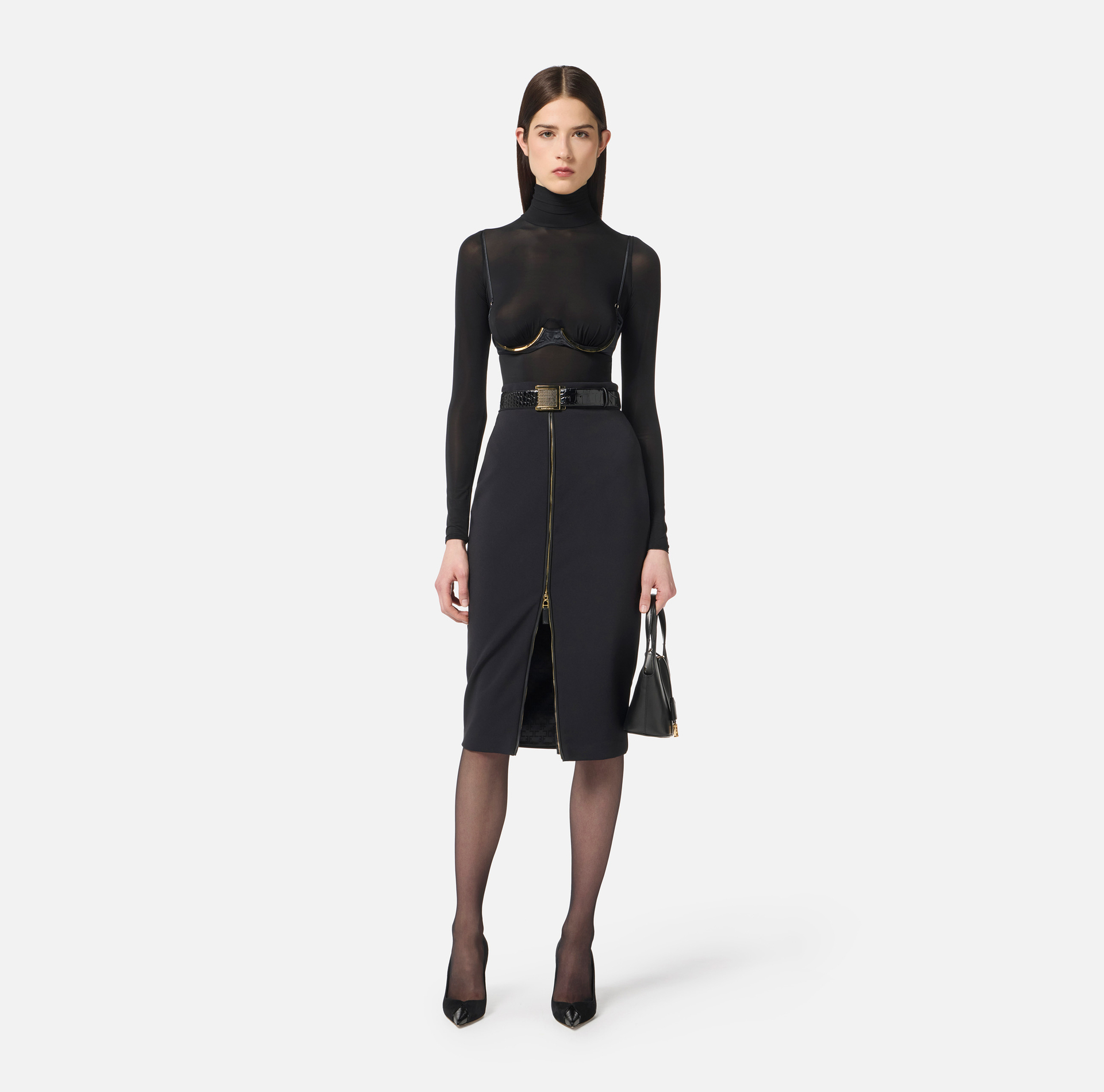 Bodysuit in jersey fabric with jewel details - Elisabetta Franchi