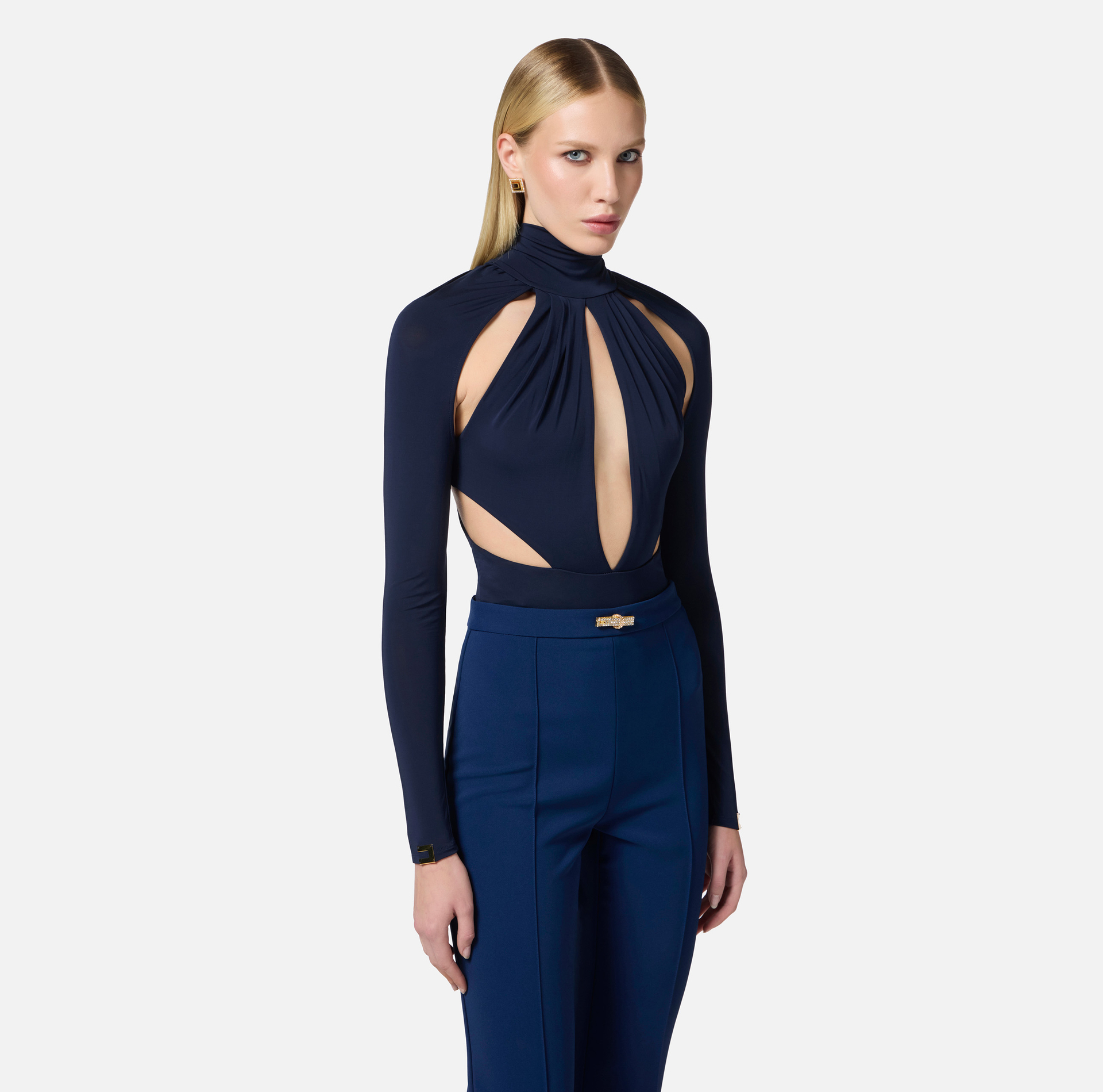 Jersey bodysuit with cut-outs - Elisabetta Franchi