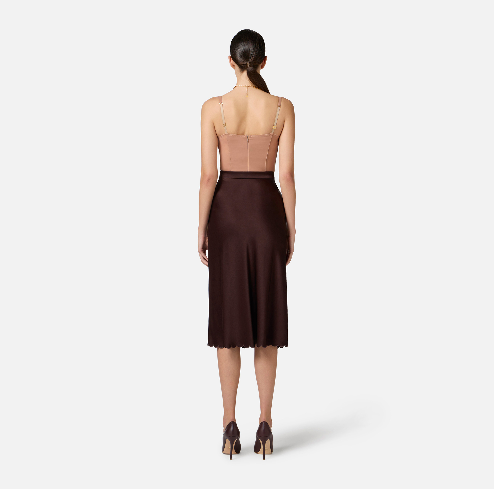 Body in crêpe e tulle - Elisabetta Franchi