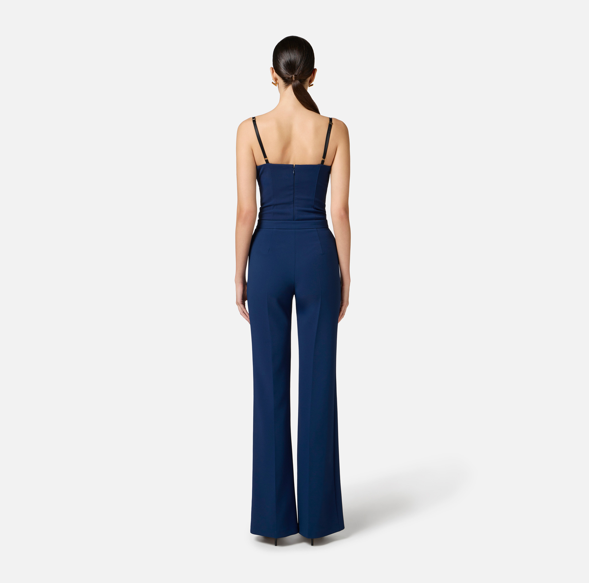 Crêpe bodysuit with criss-cross laces - Elisabetta Franchi