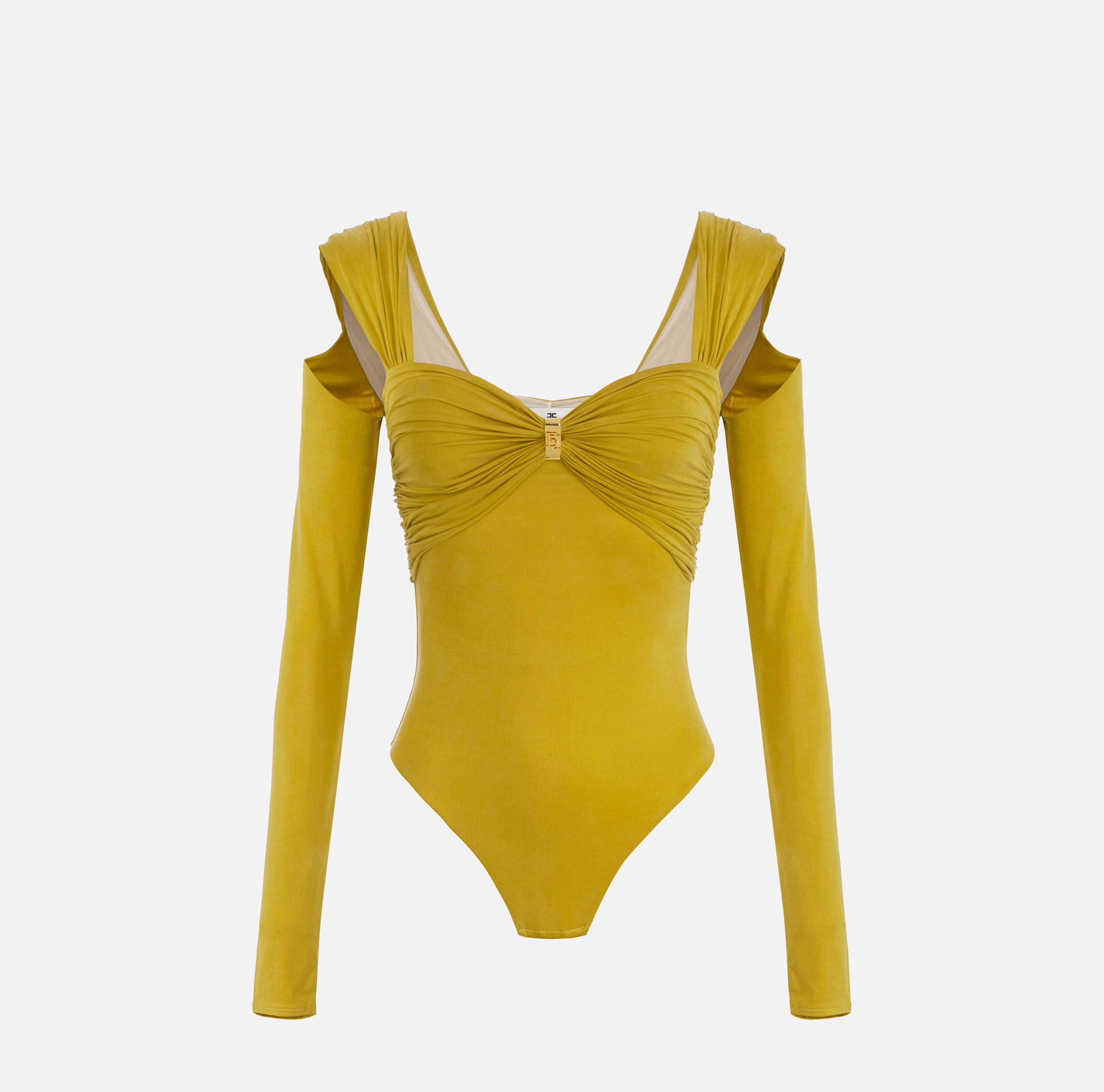 Body in jersey cupro con dettaglio gioiello - Elisabetta Franchi