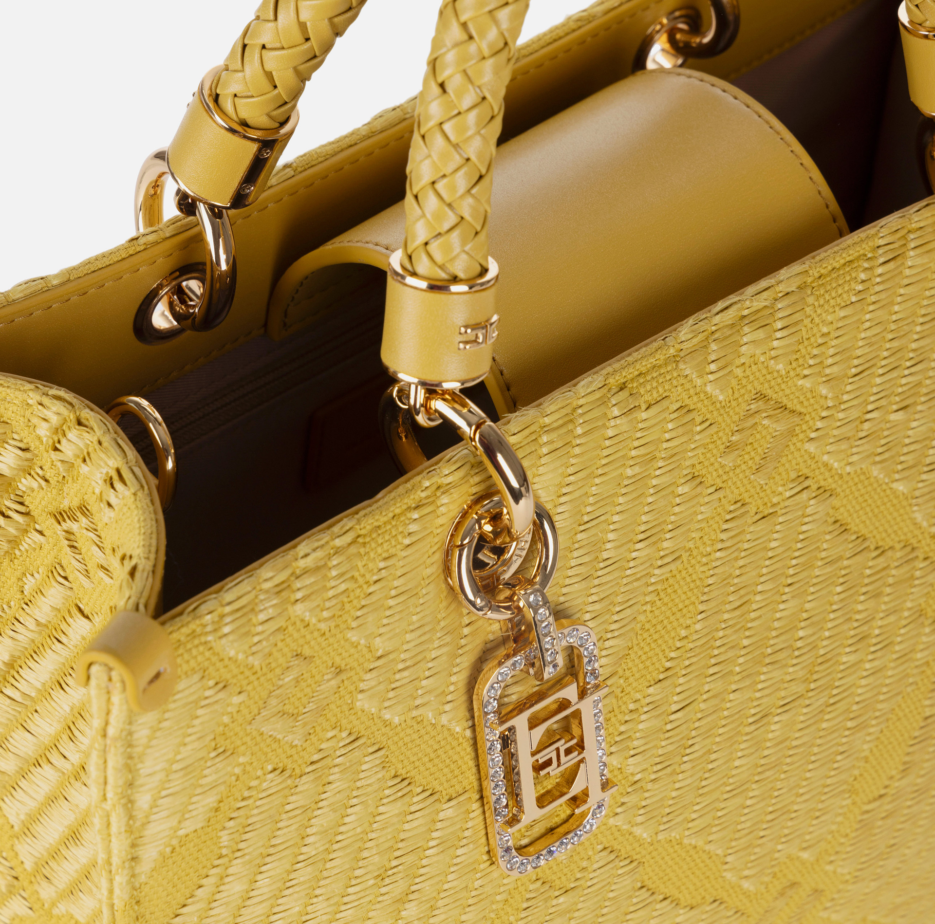 Tote media in jacquard con charms - Elisabetta Franchi