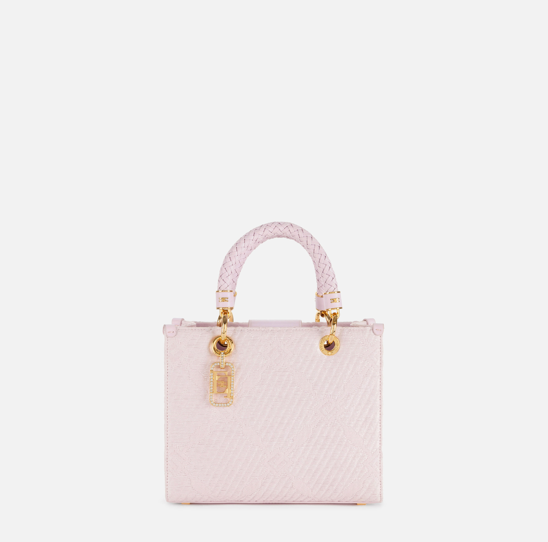 Tote piccola in jacquard con charms - BORSE - Elisabetta Franchi