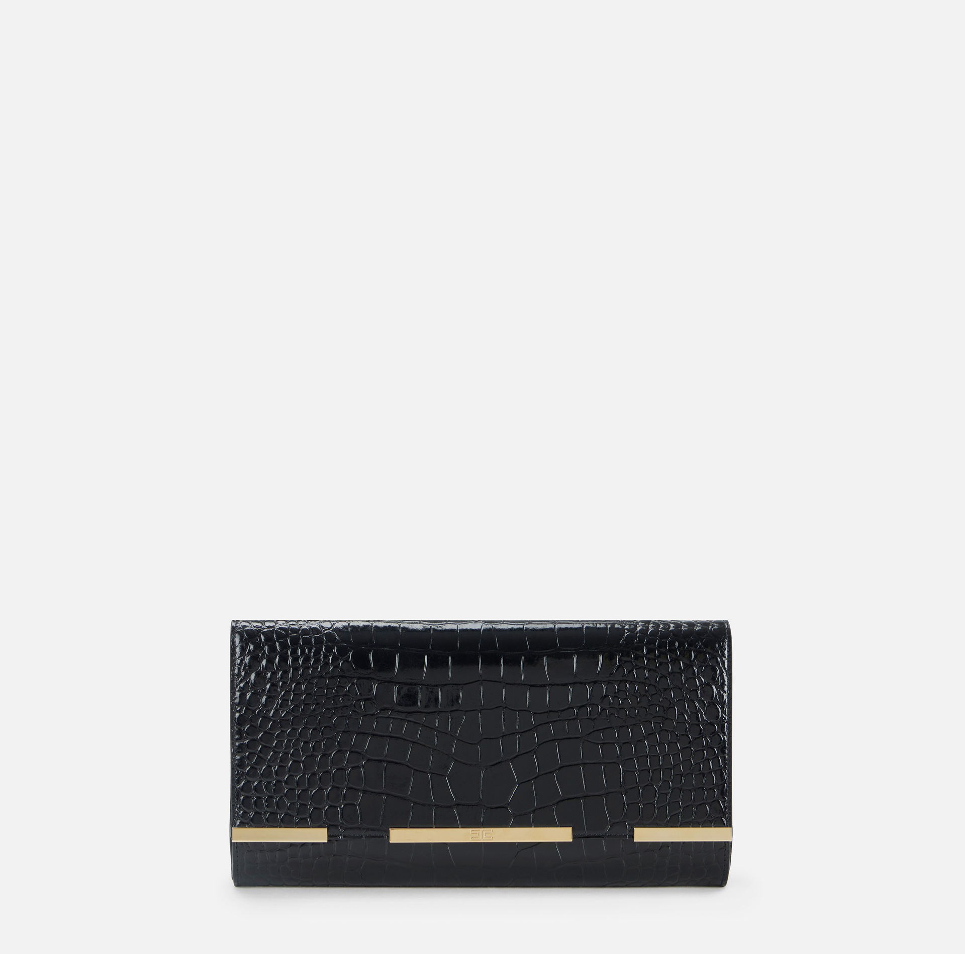 Clutch Opéra in pelle con stampa cocco