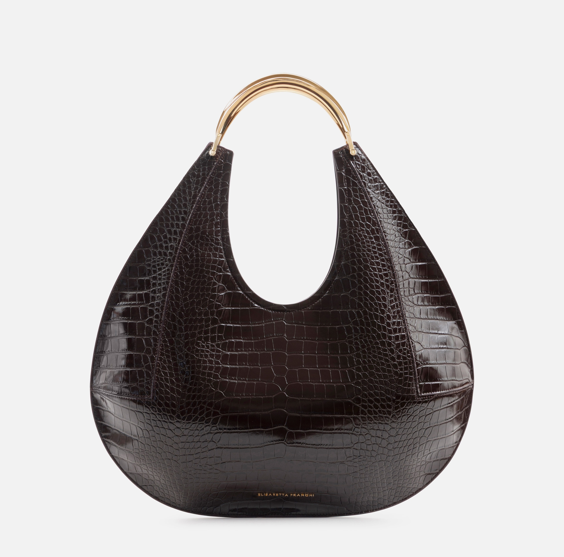 Large hobo bag with jewel handle - Elisabetta Franchi
