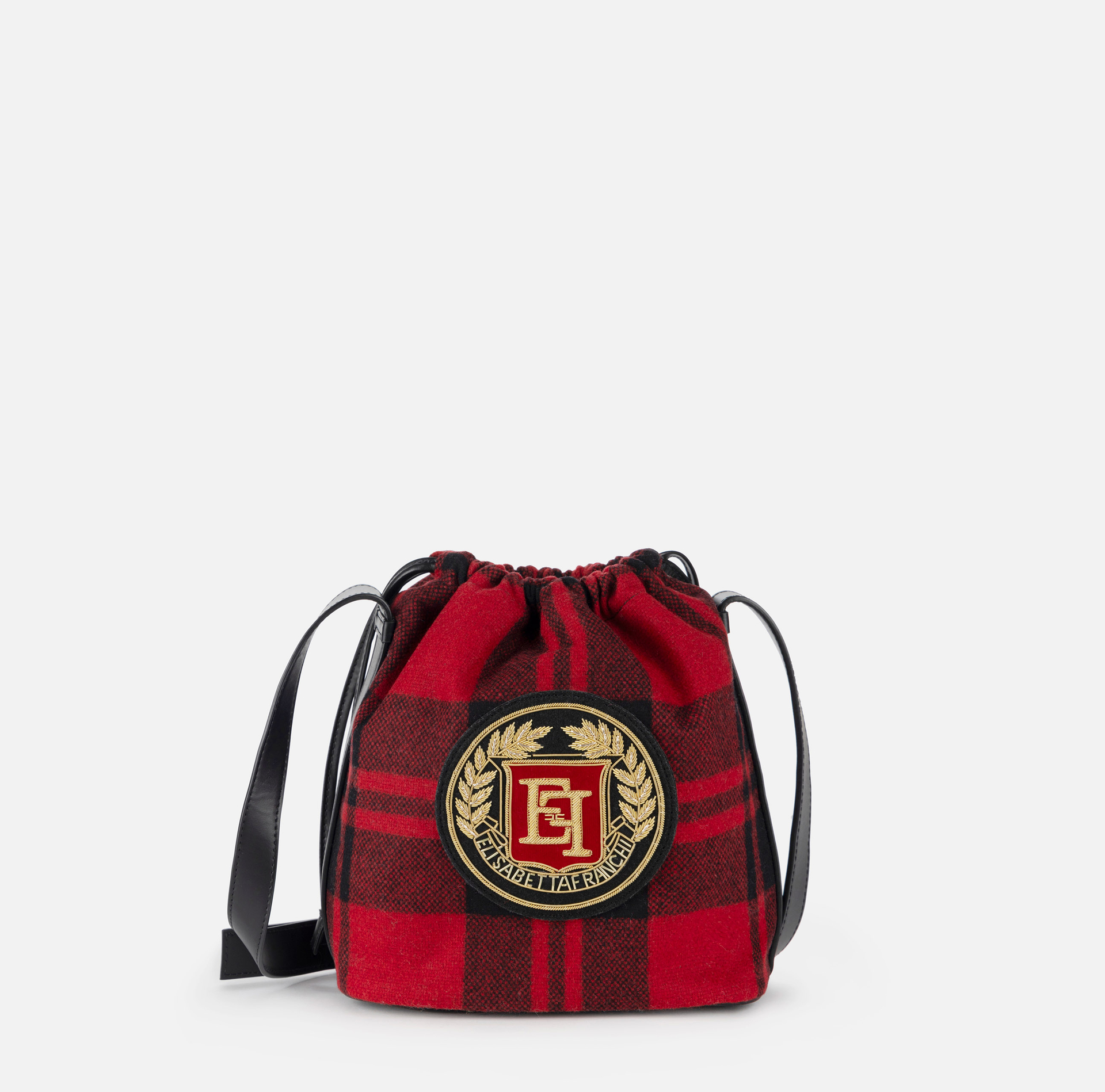 Sac seau en laine tartan - BORSE - Elisabetta Franchi