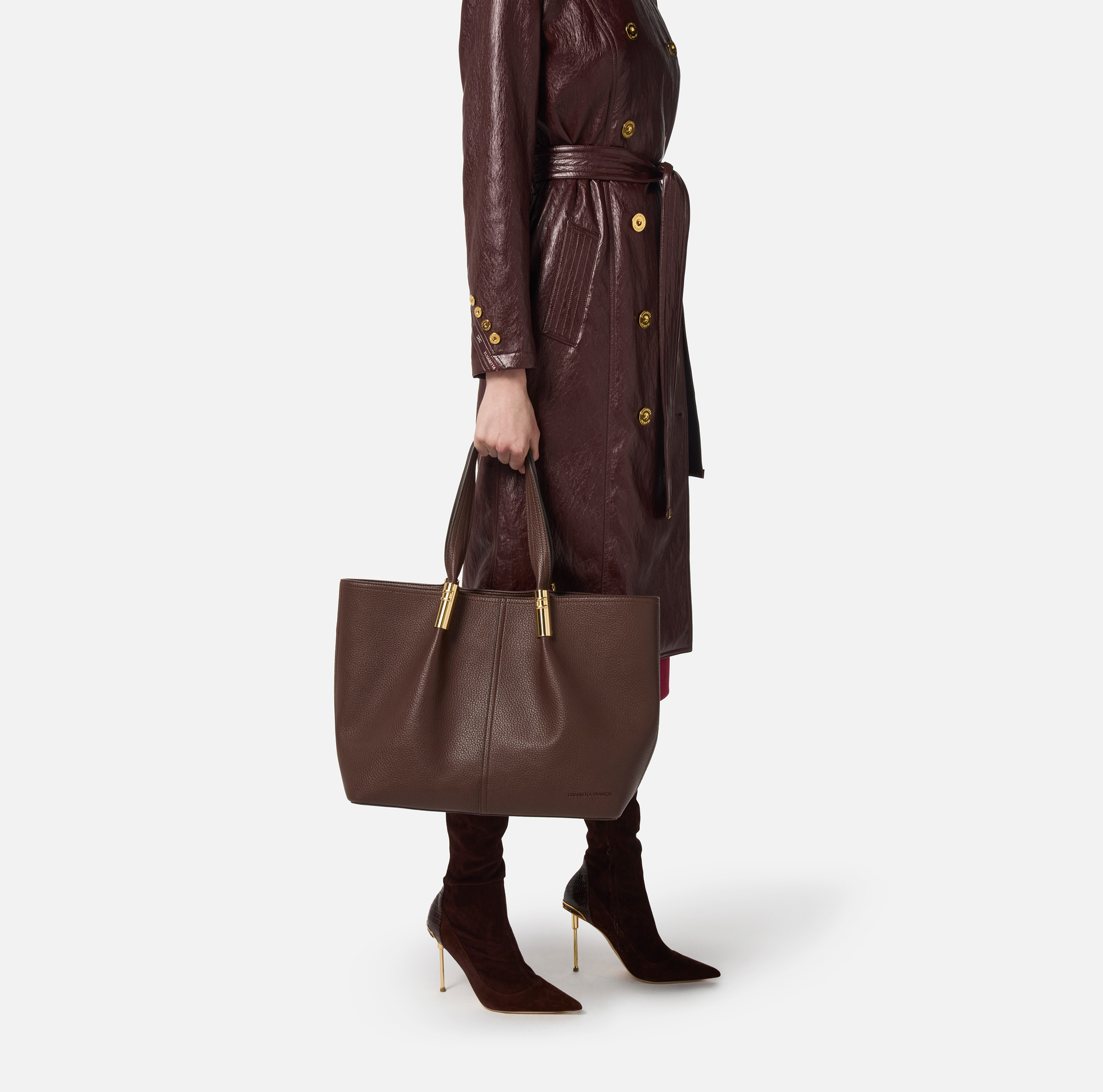 Large tote bag with logo details - Elisabetta Franchi