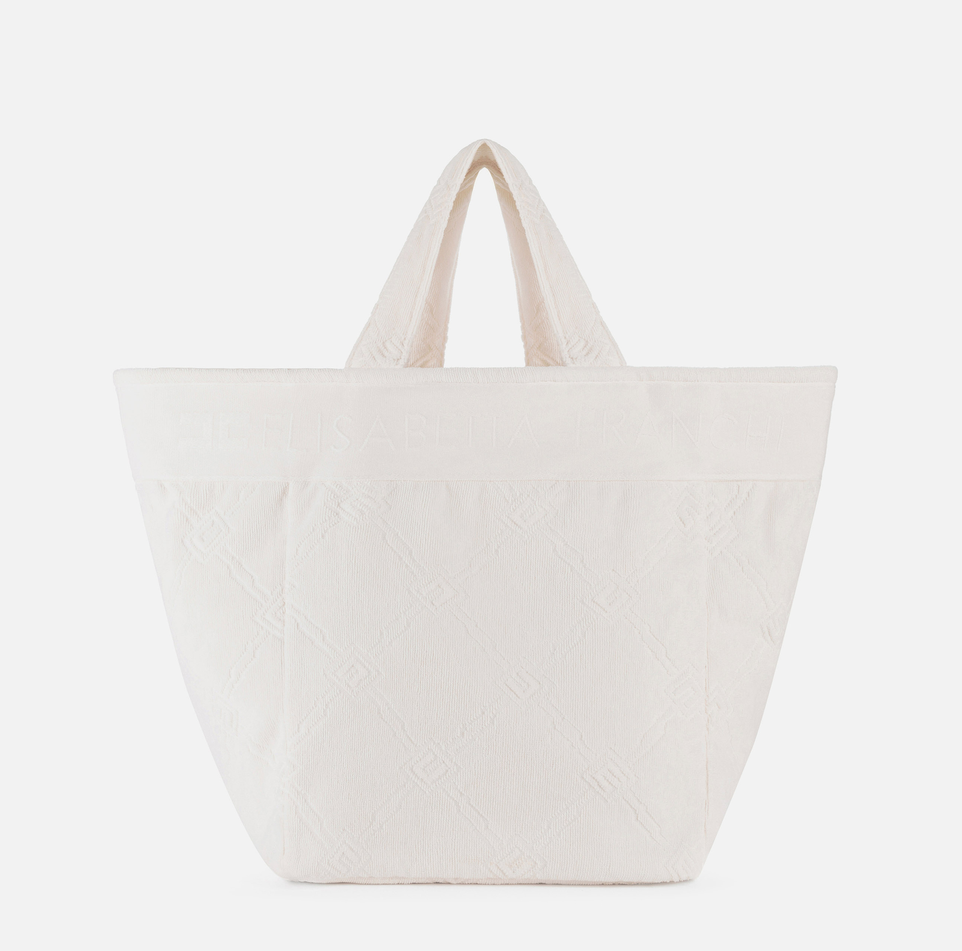 Tote in spugna jacquard con logo - BORSE - Elisabetta Franchi