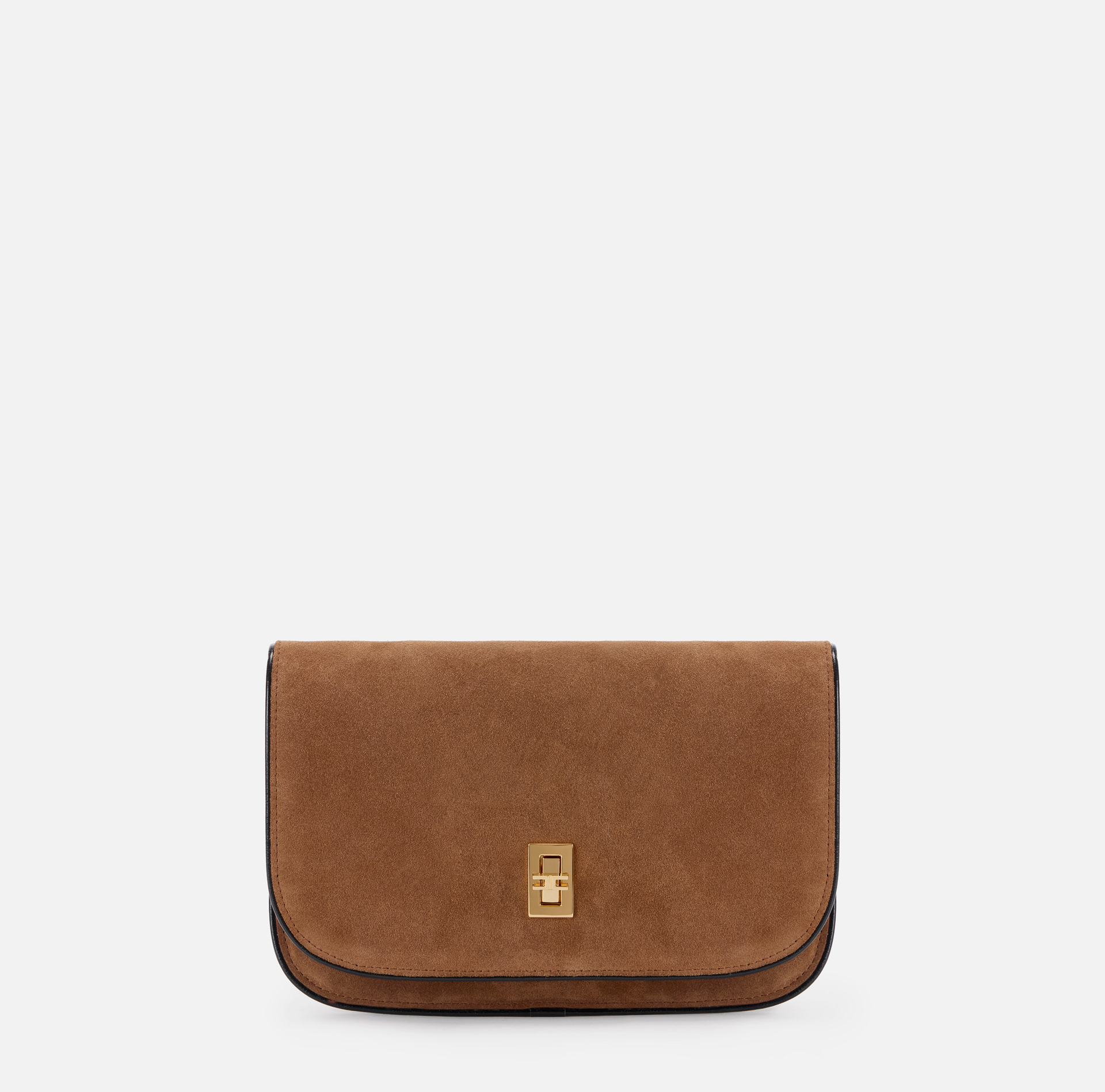 Pochette en cuir suédé avec détails en vinyle - Elisabetta Franchi