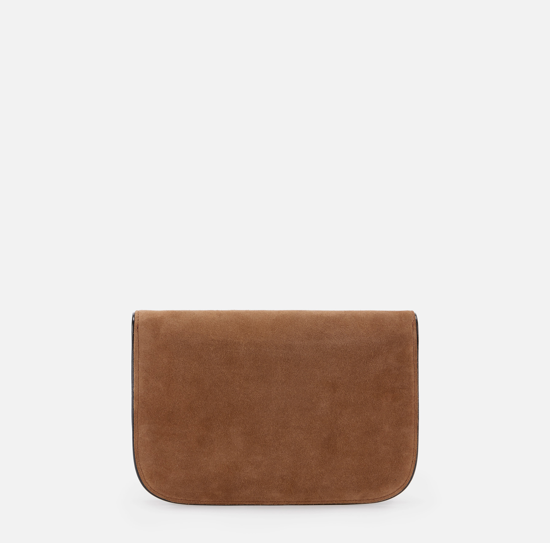 Pochette en cuir suédé avec détails en vinyle - Elisabetta Franchi