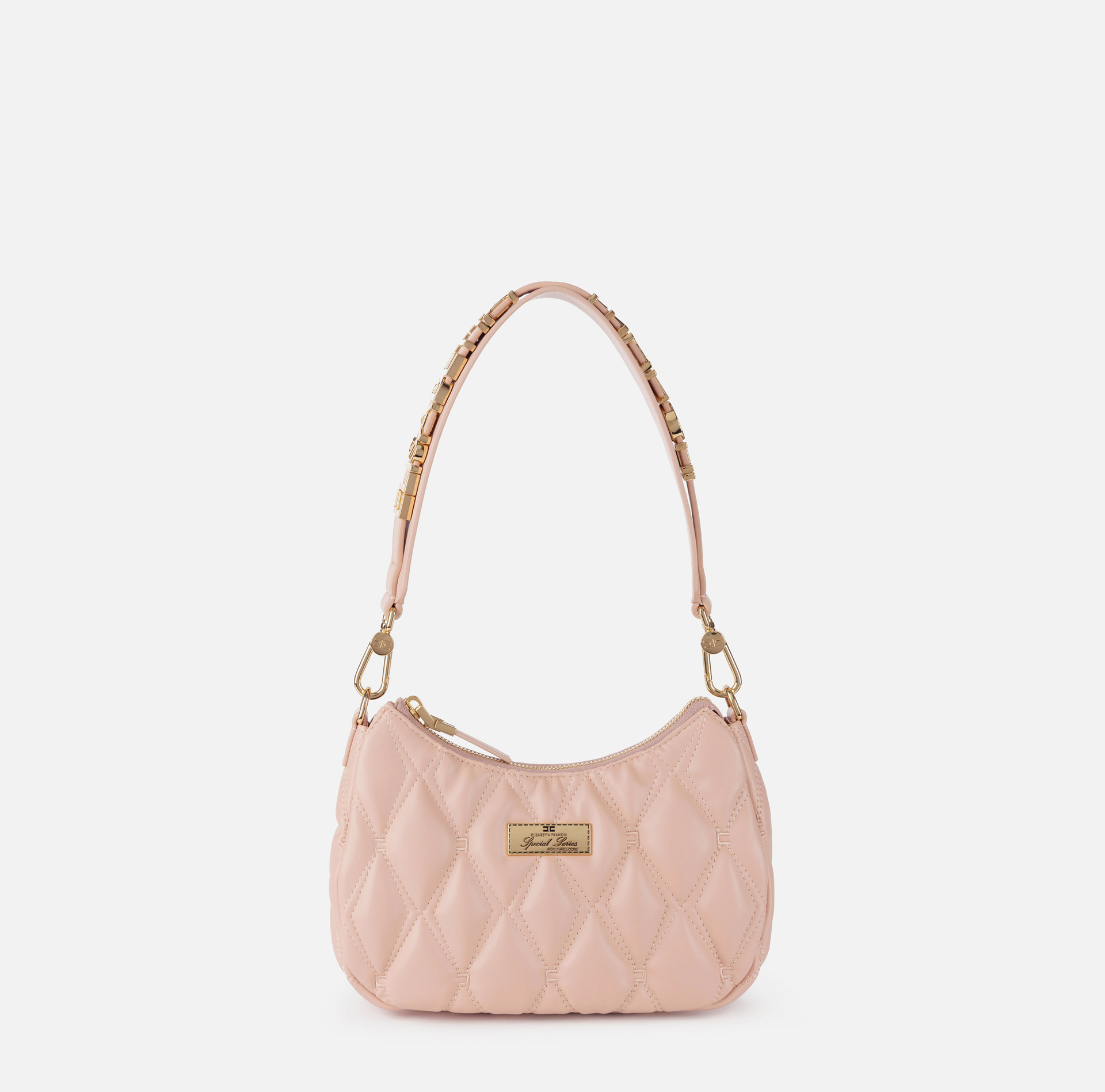 Sac hobo en tissu gaufré avec lettres - BORSE - Elisabetta Franchi