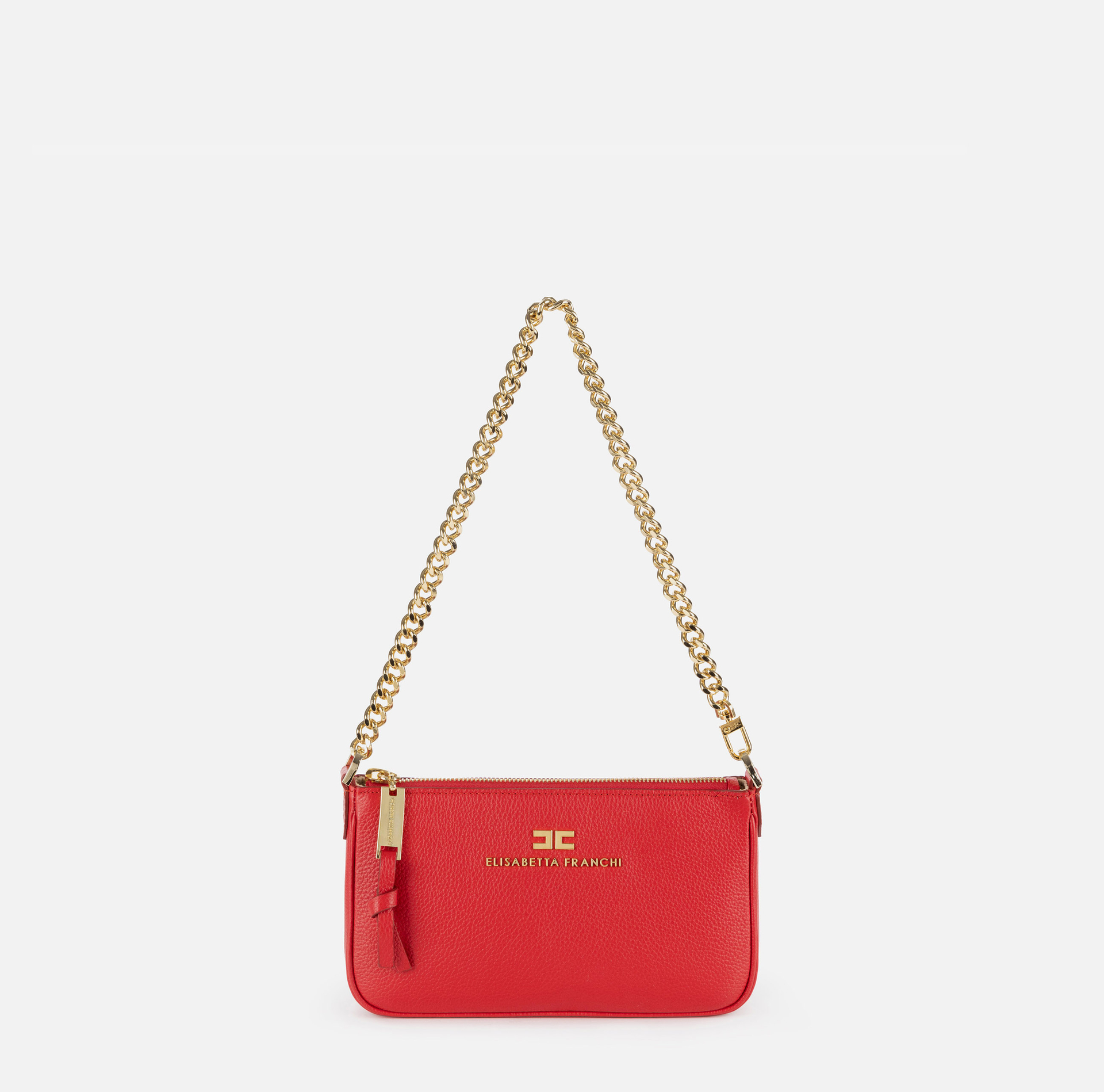 Mini-sac à bandoulière en cuir avec lettres - BORSE - Elisabetta Franchi