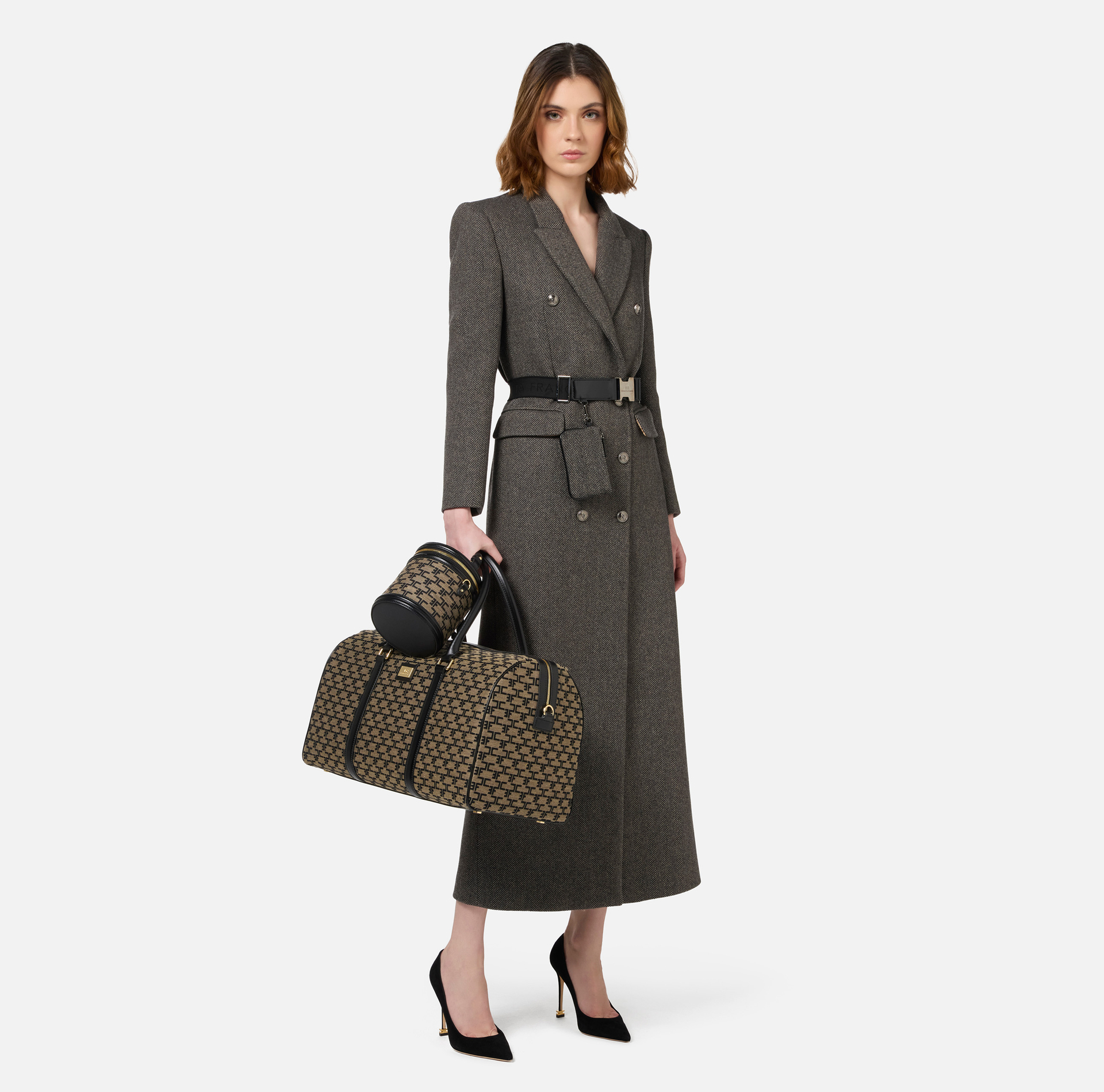 Monogram Travel Sac Cylindrique - Elisabetta Franchi
