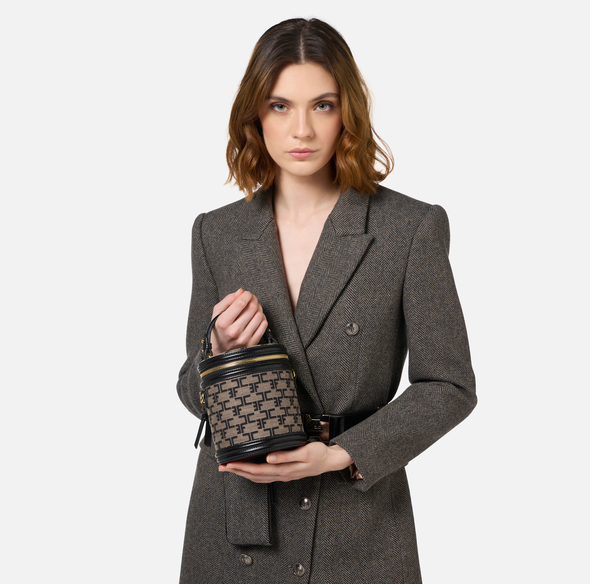 Monogram Travel Sac Cylindrique - Elisabetta Franchi