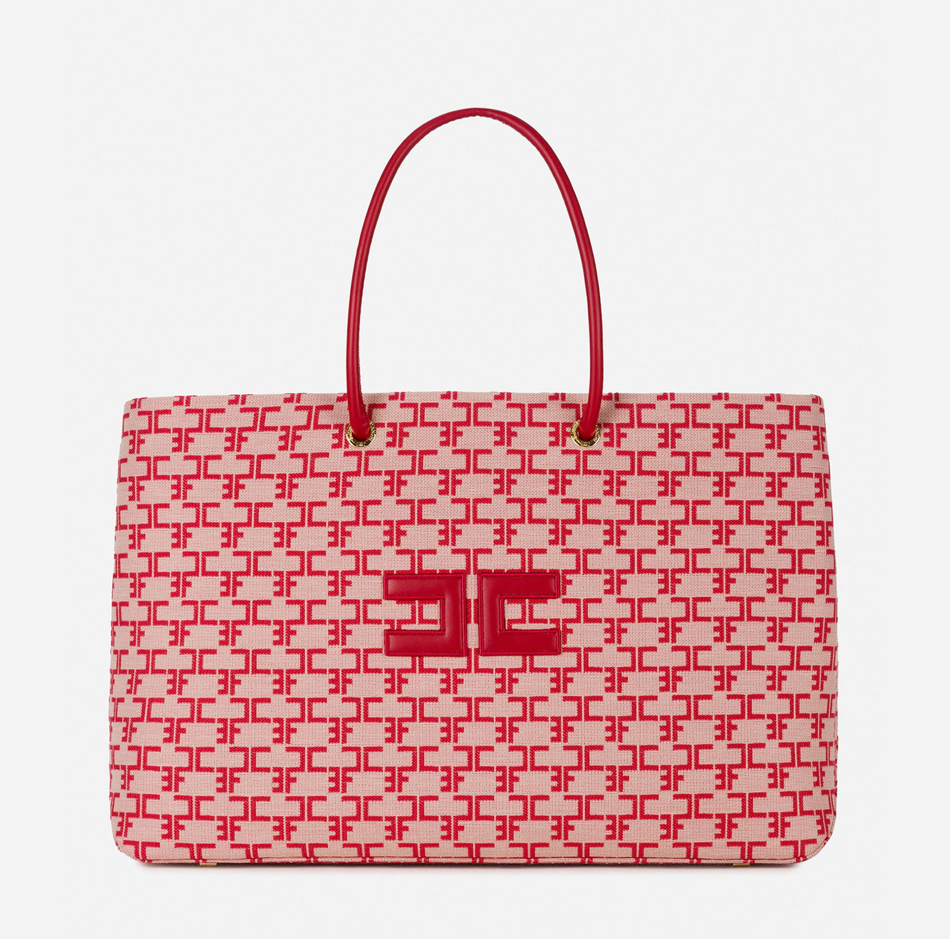 Madame Monogram Shopper Bag With Logo - BORSE - Elisabetta Franchi