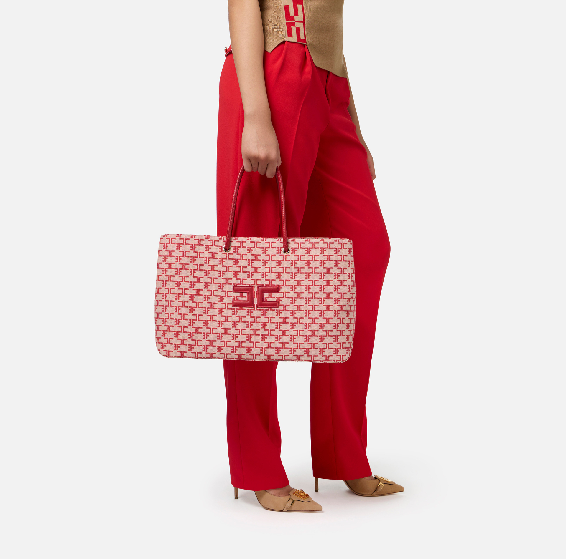 Madame Monogram Shopper Con Logo - Elisabetta Franchi