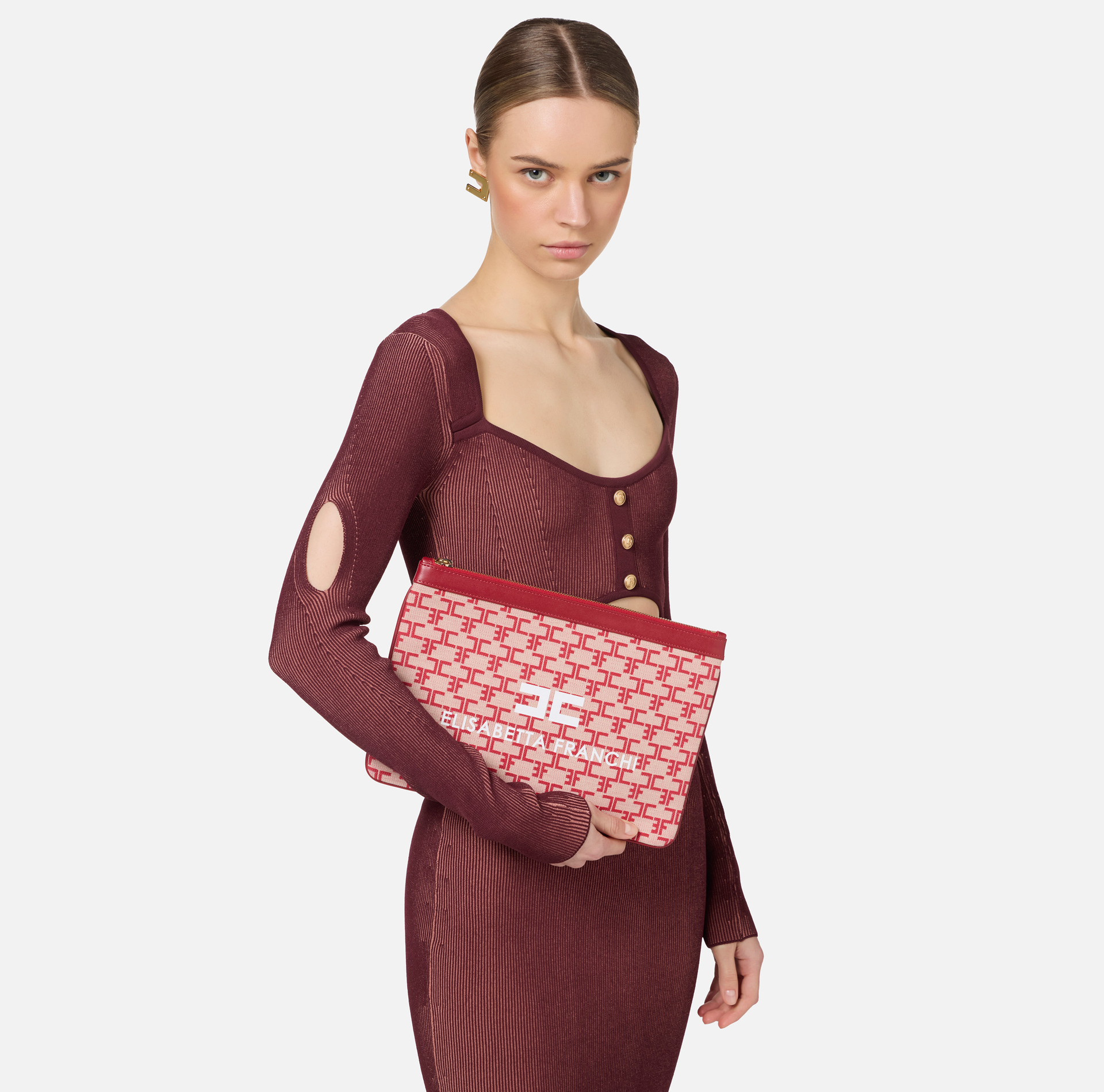 Monogram Mini Make-Up Bag - Elisabetta Franchi