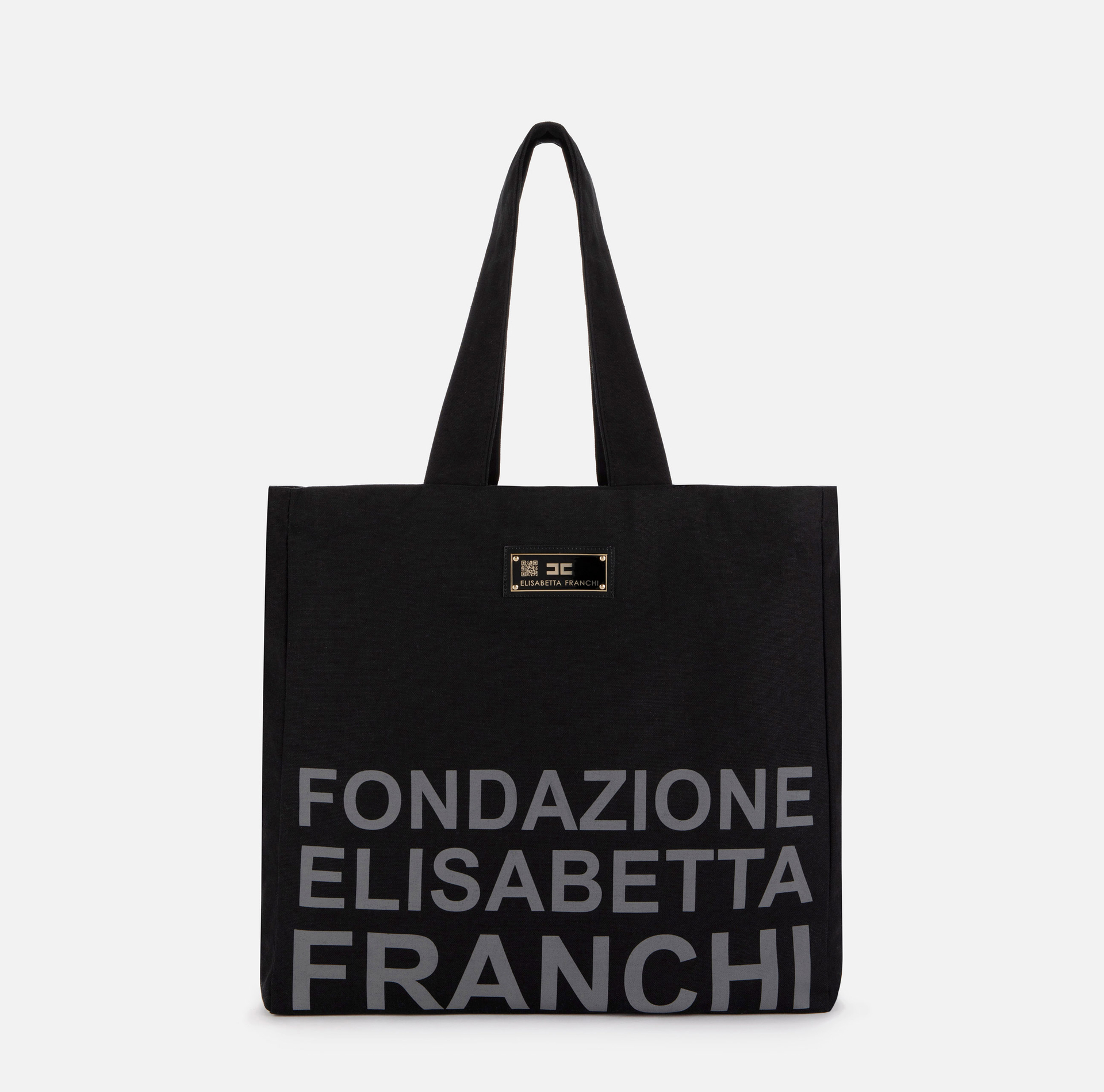 Torba z bawełnianego płótna - BORSE - Elisabetta Franchi