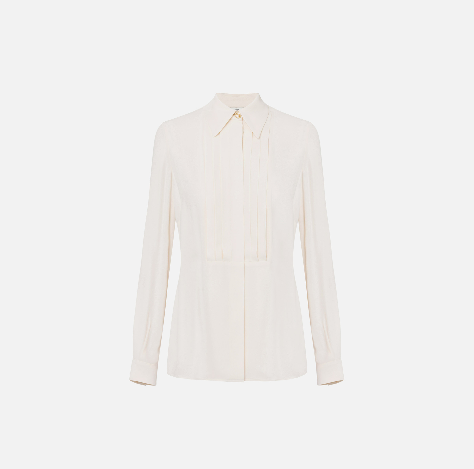 Camicia in georgette con bottoni gioiello - ABBIGLIAMENTO - Elisabetta Franchi